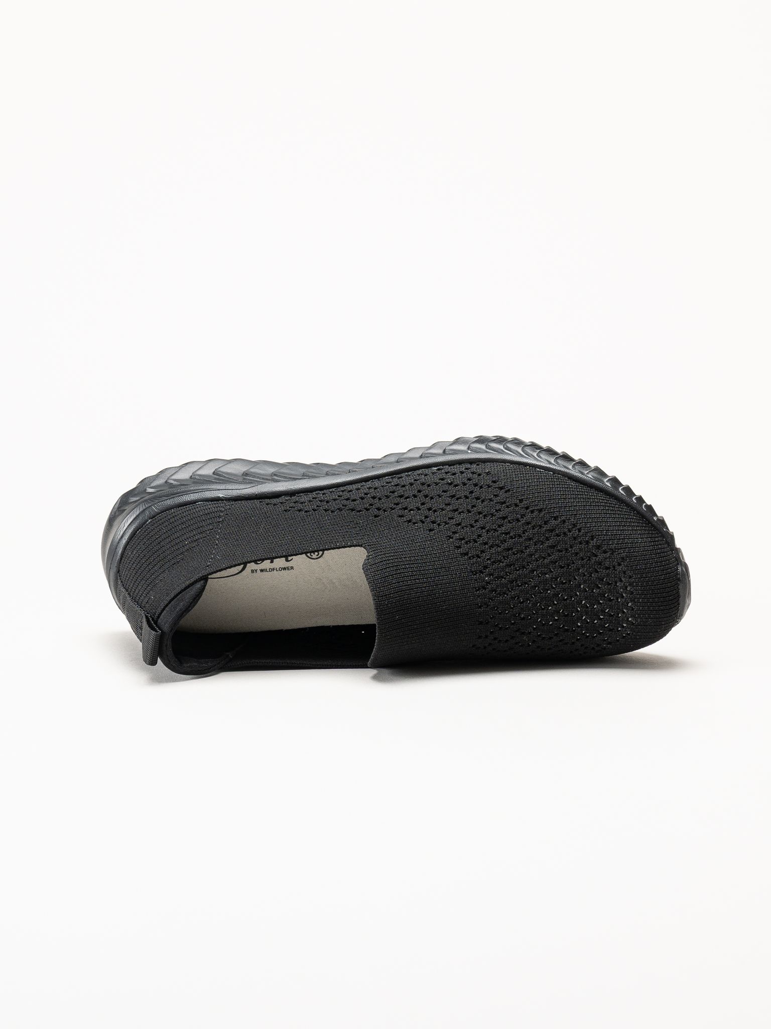 Soft Comfort - Turnpike - Svarta sneakers i stickad textil