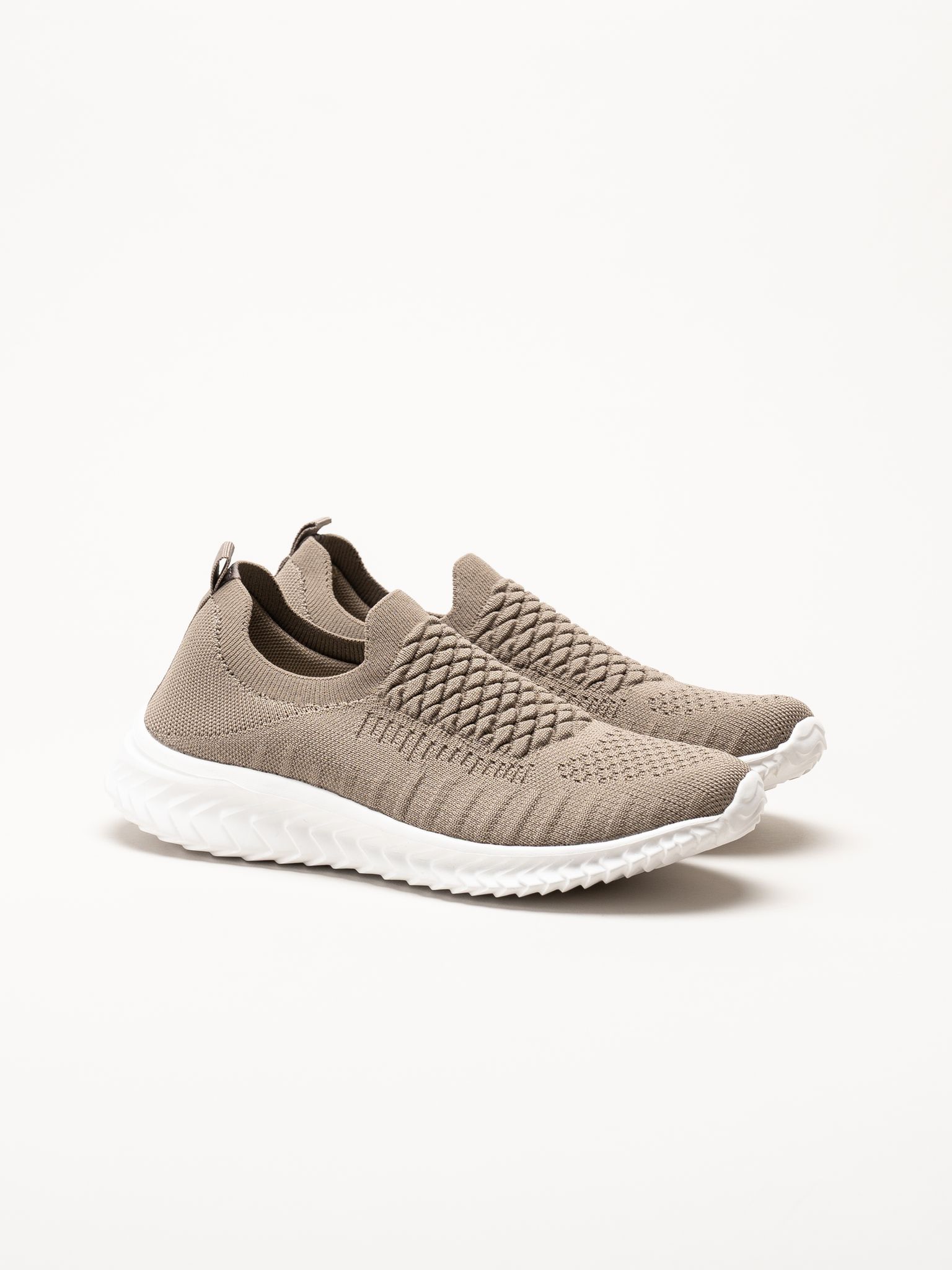 Soft Comfort - Swiss - Beige sneakers i stickad textil