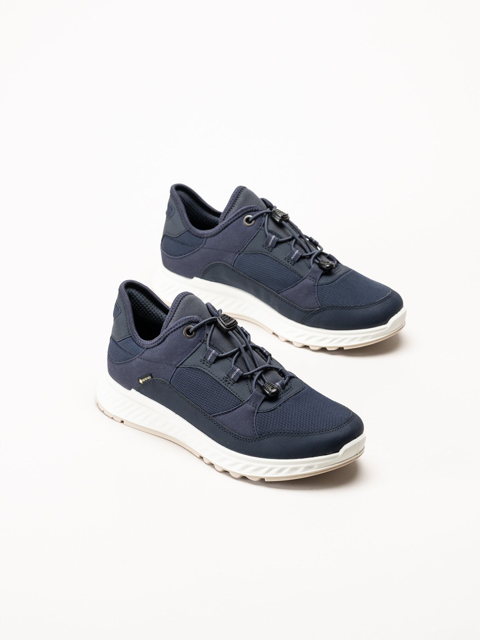 Ecco - Exostride W Low Gtx - Mörkblå sneakers i mesh