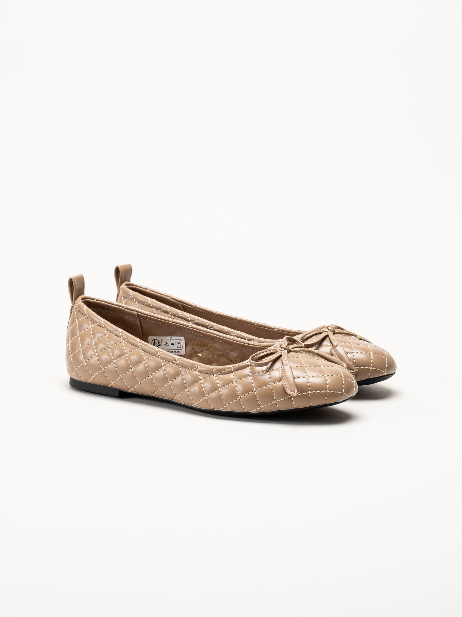 Ilse Jacobsen - Beige quiltad ballerinaskor