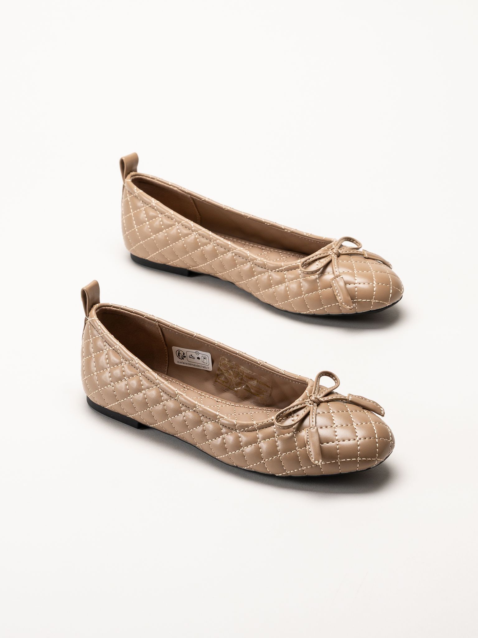 Ilse Jacobsen - Beige quiltad ballerinaskor