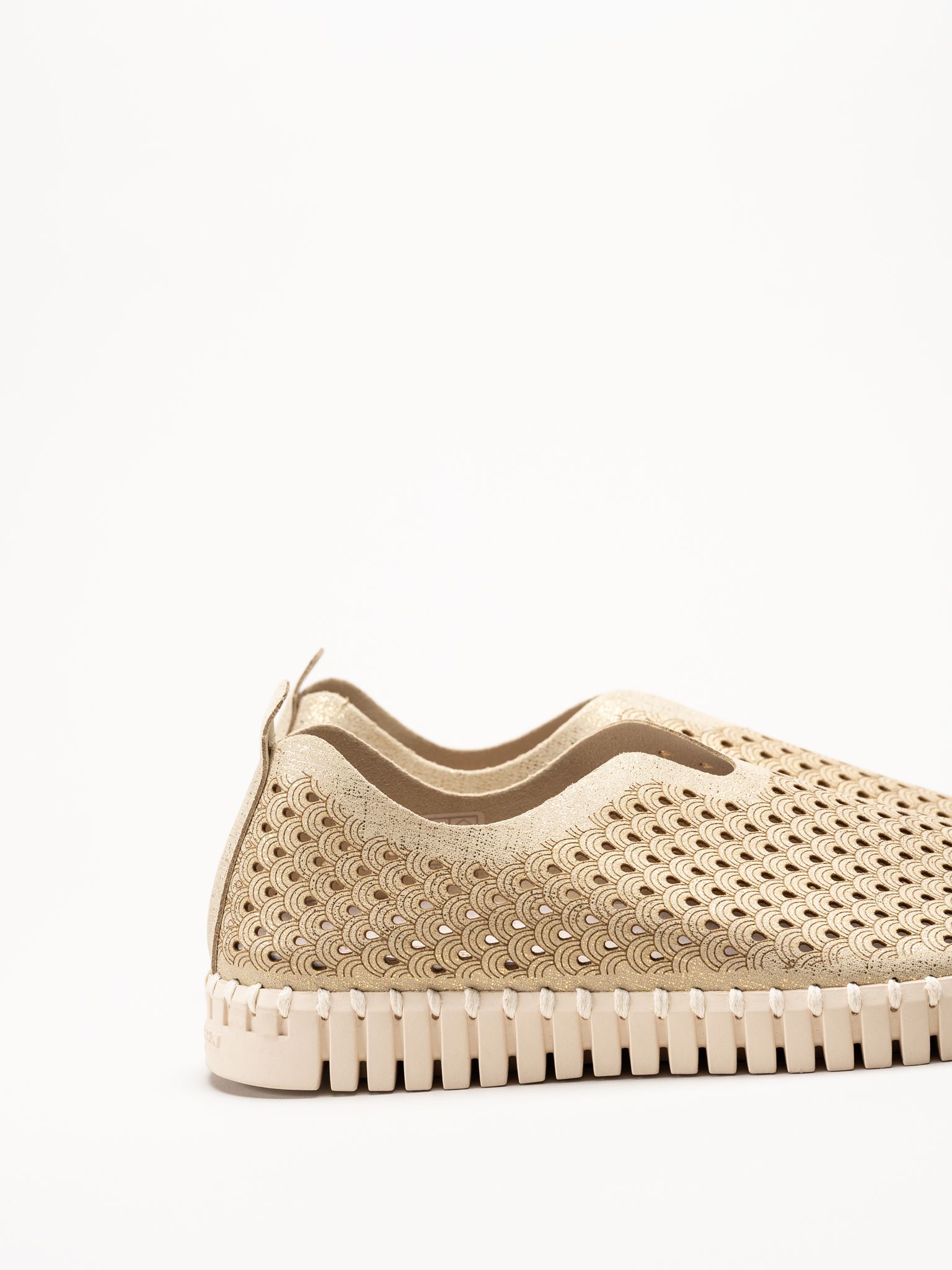Ilse Jacobsen - Tulip Glitter - Beige slip on skor