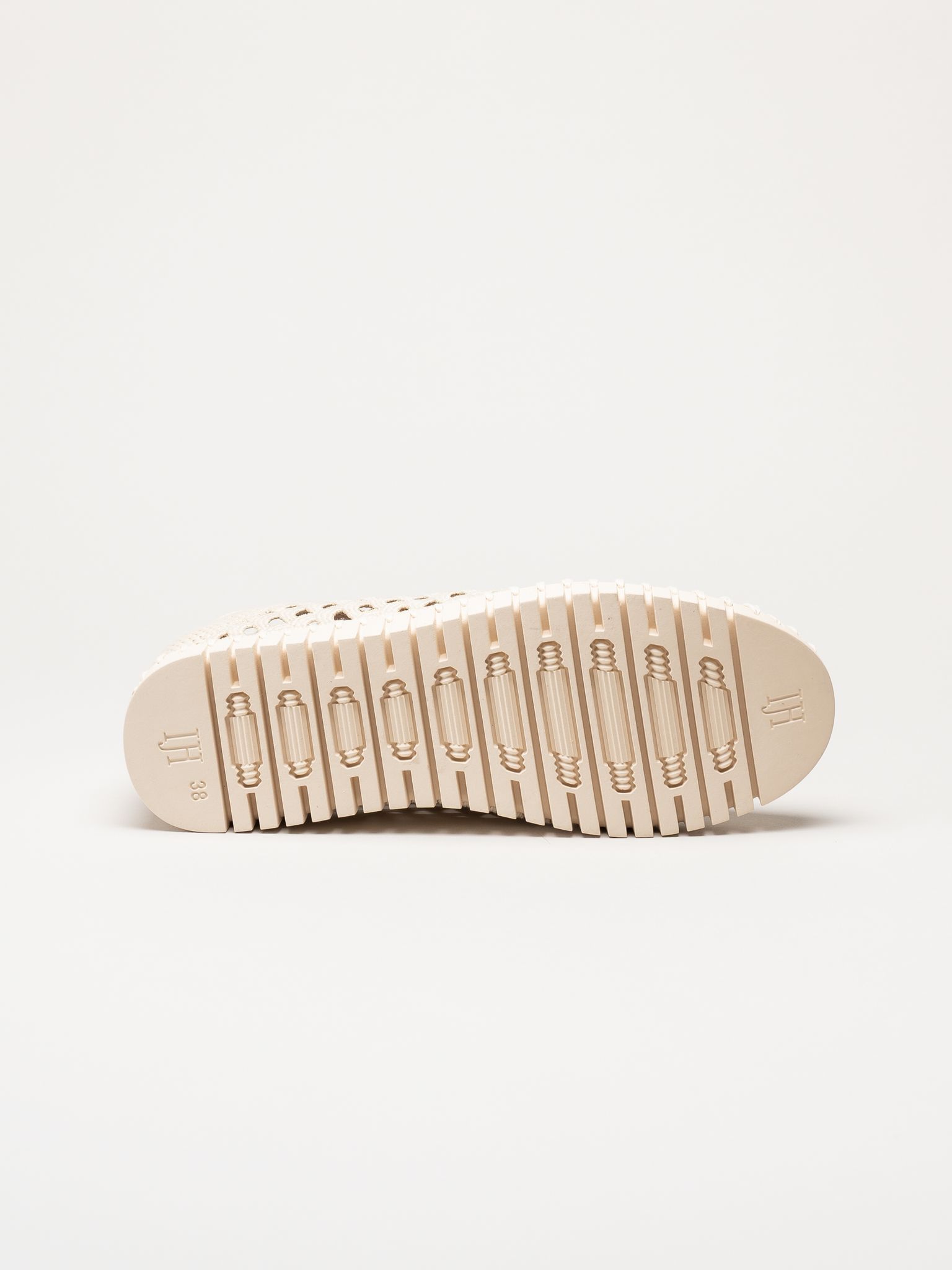 Ilse Jacobsen - Tulip Embroidery - Offwhite perforerade sneakers