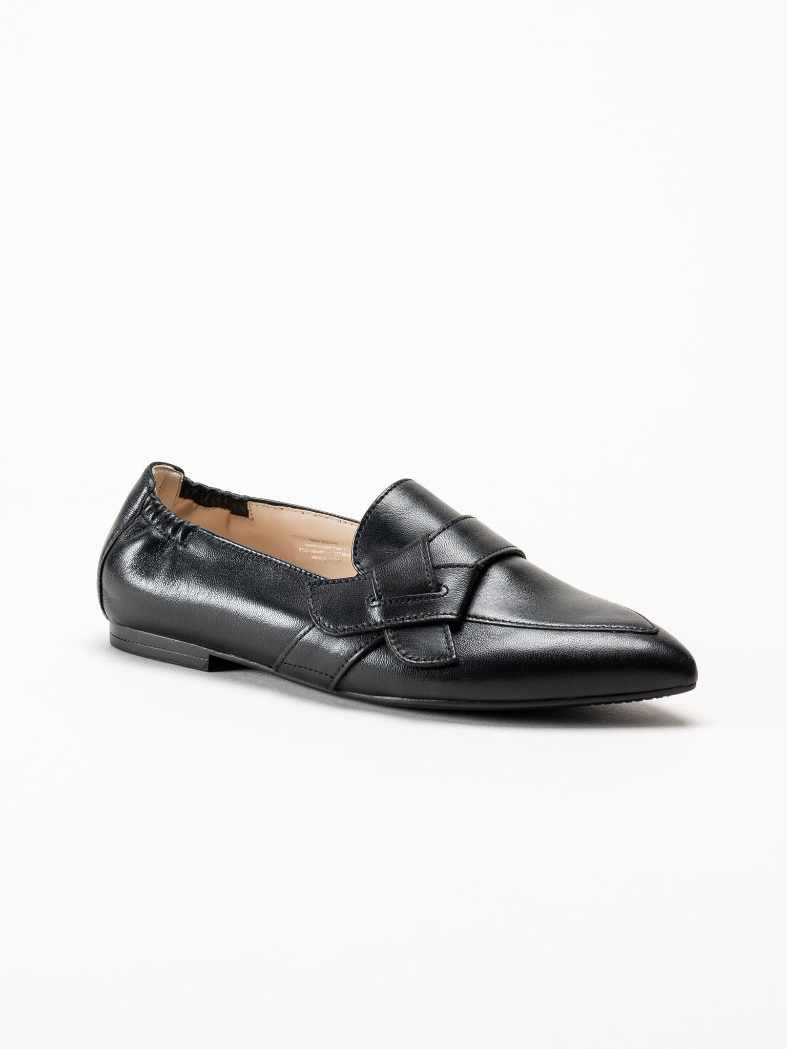 Gabor - Svarta loafers i skinn