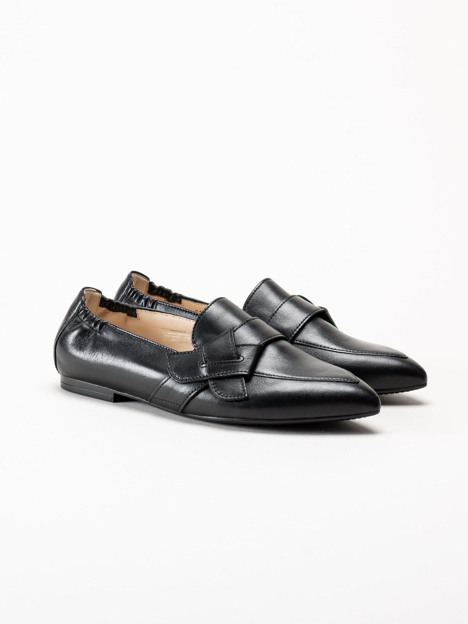 Gabor - Svarta loafers i skinn