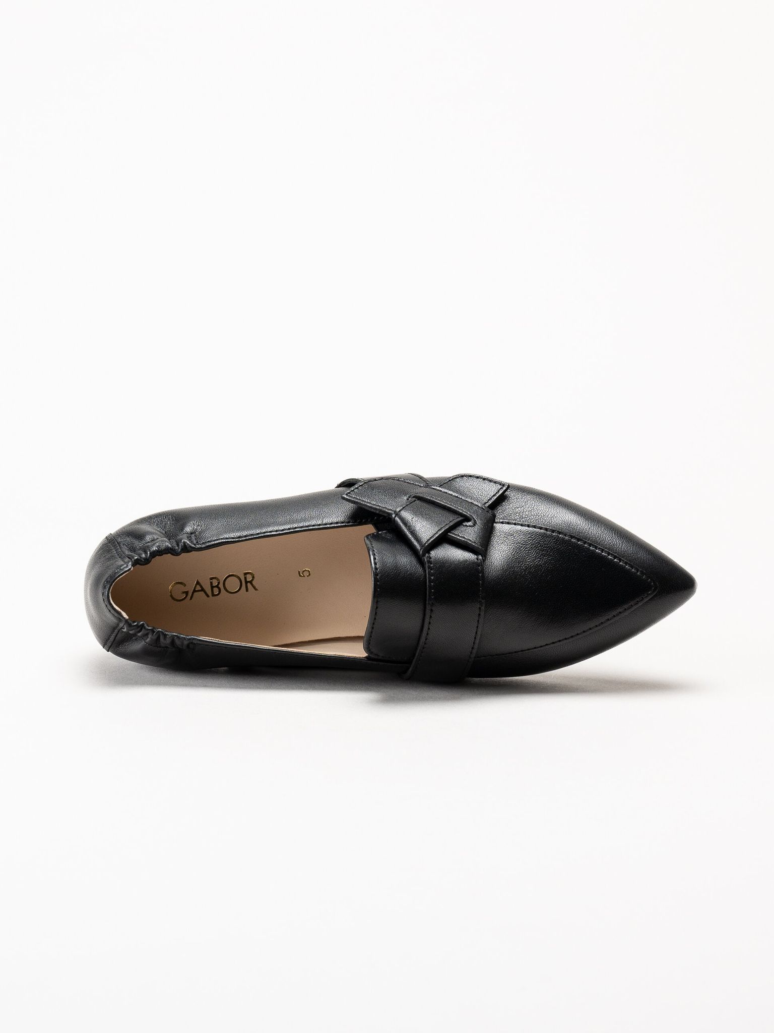 Gabor - Svarta loafers i skinn