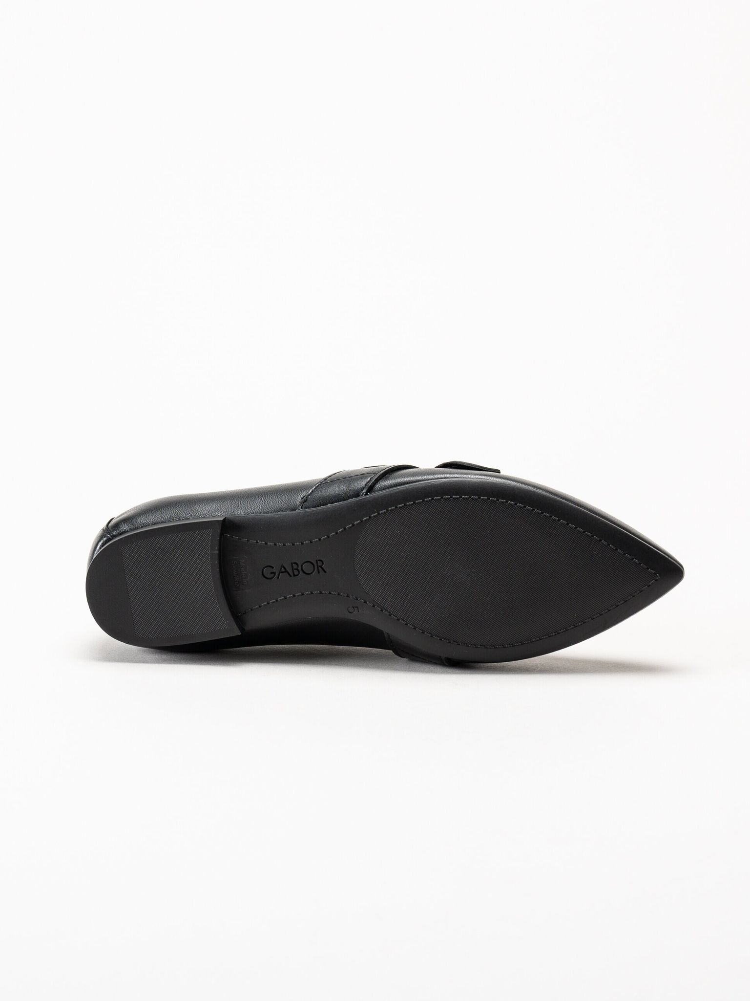 Gabor - Svarta loafers i skinn