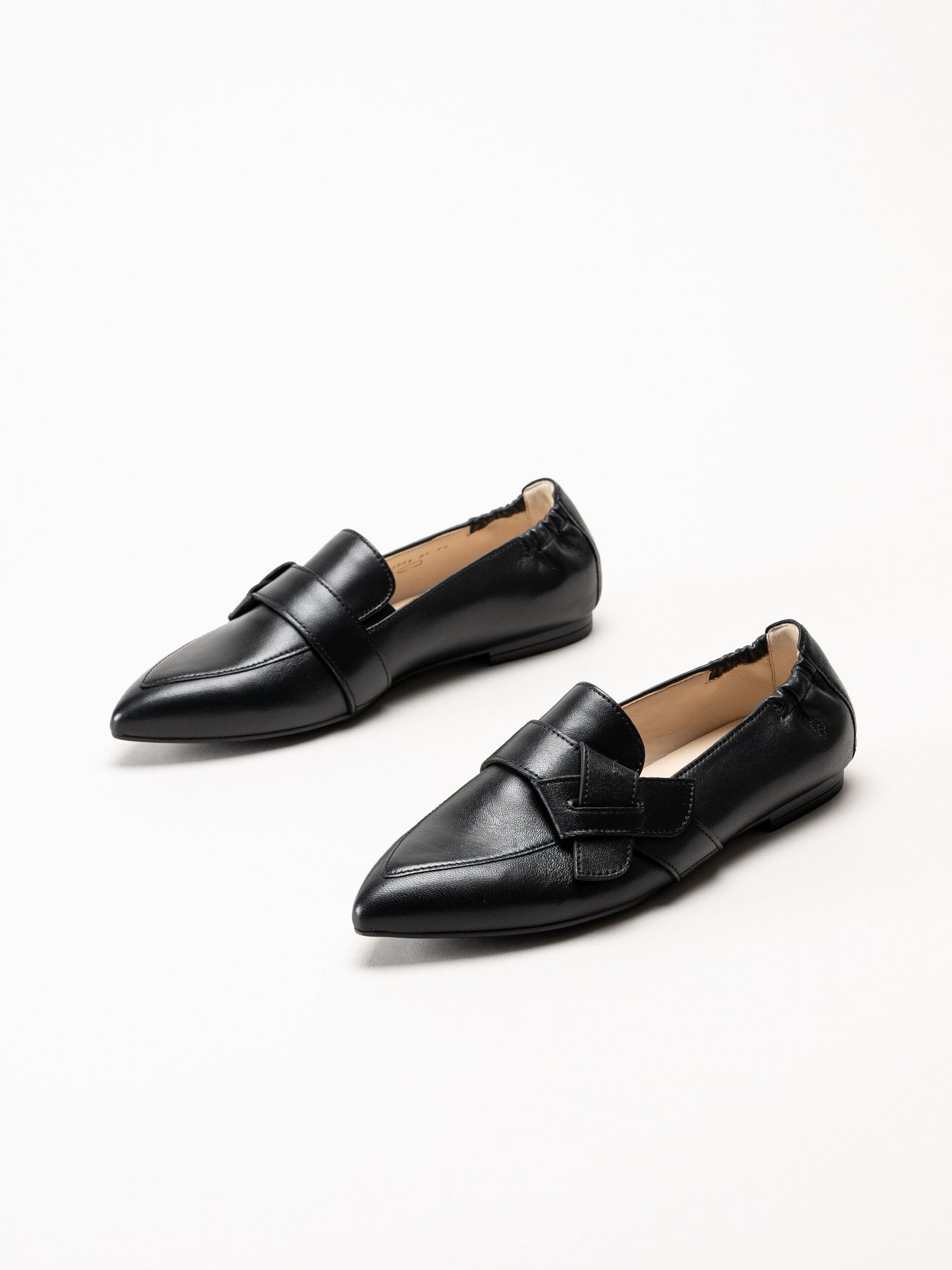 Gabor - Svarta loafers i skinn