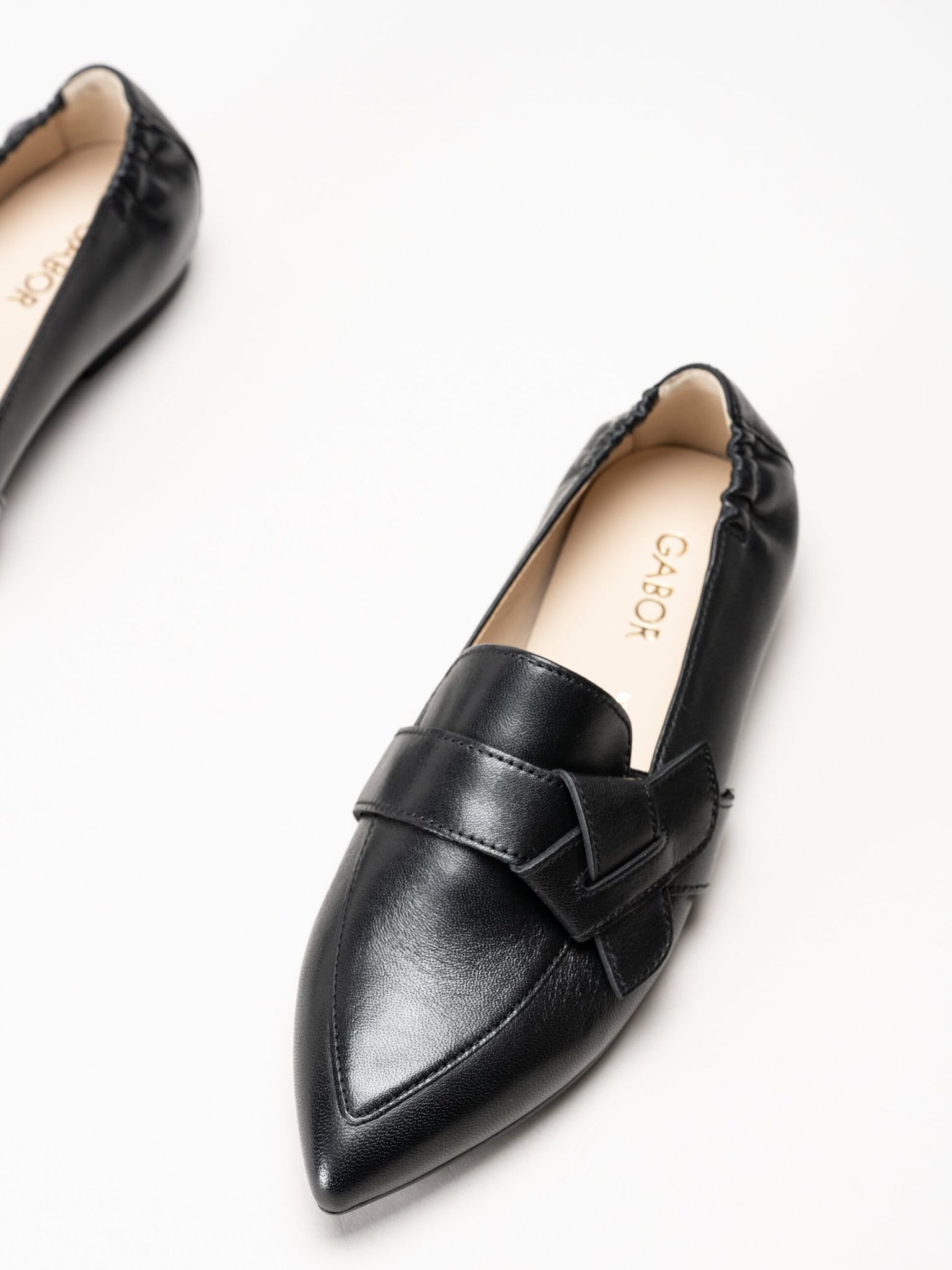 Gabor - Svarta loafers i skinn