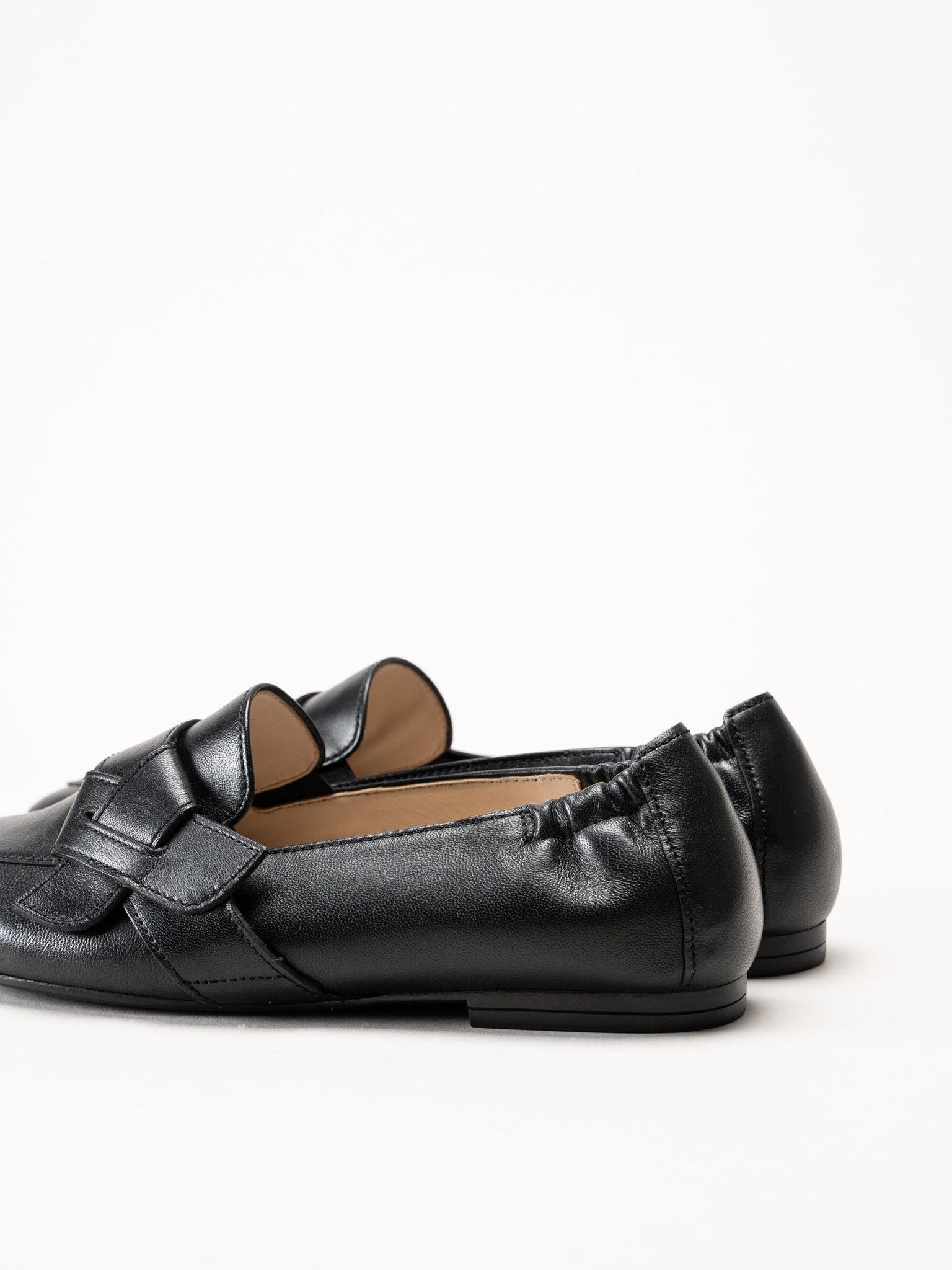 Gabor - Svarta loafers i skinn