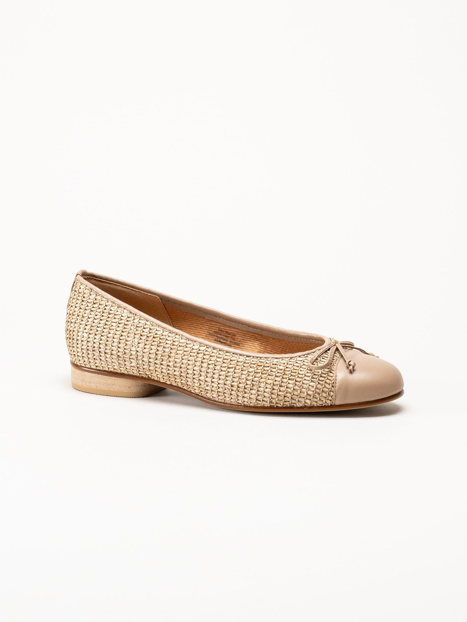 Gabor - Beige ballerinaskor i skinn