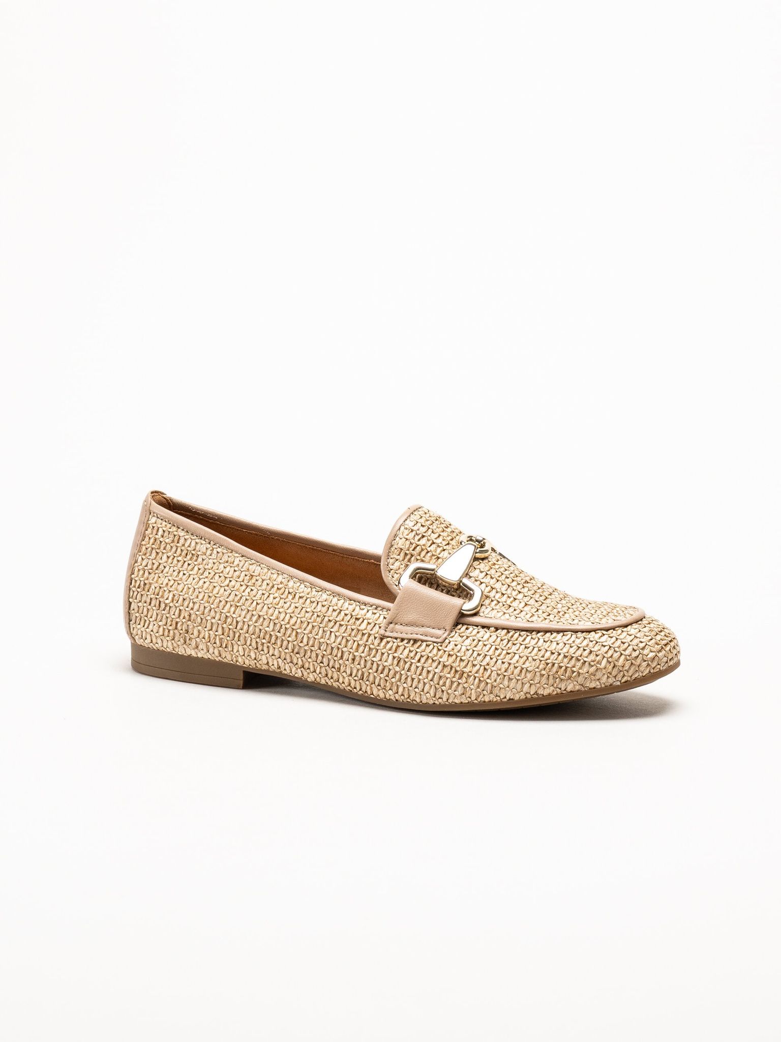 Gabor - Beige loafers i skinn