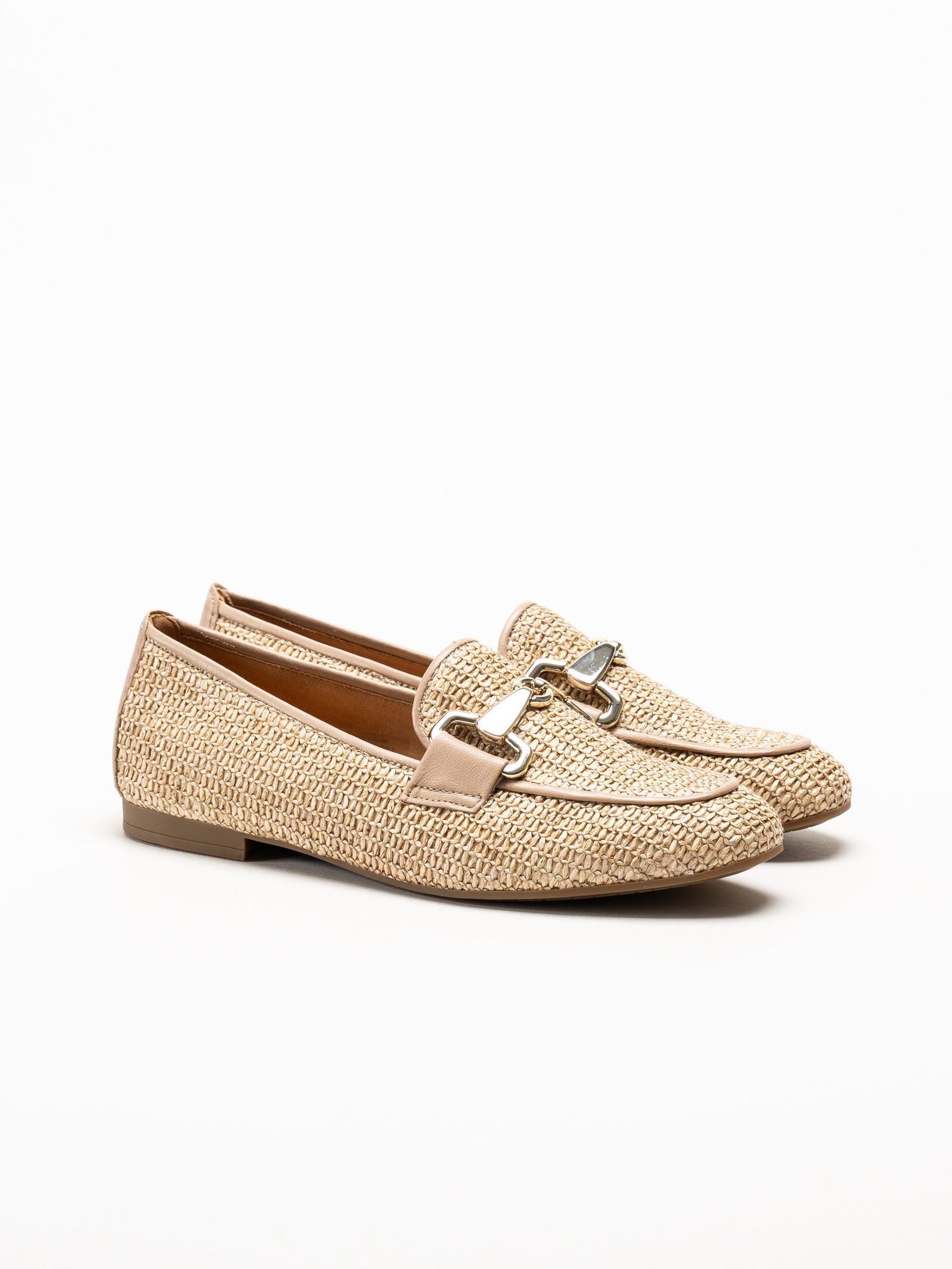 Gabor - Beige loafers i skinn