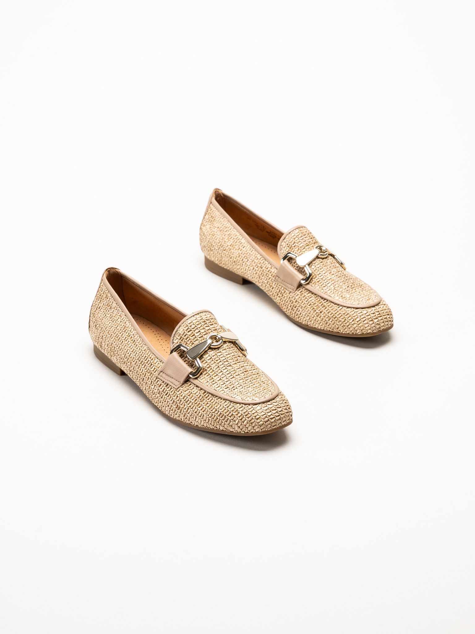 Gabor - Beige loafers i skinn