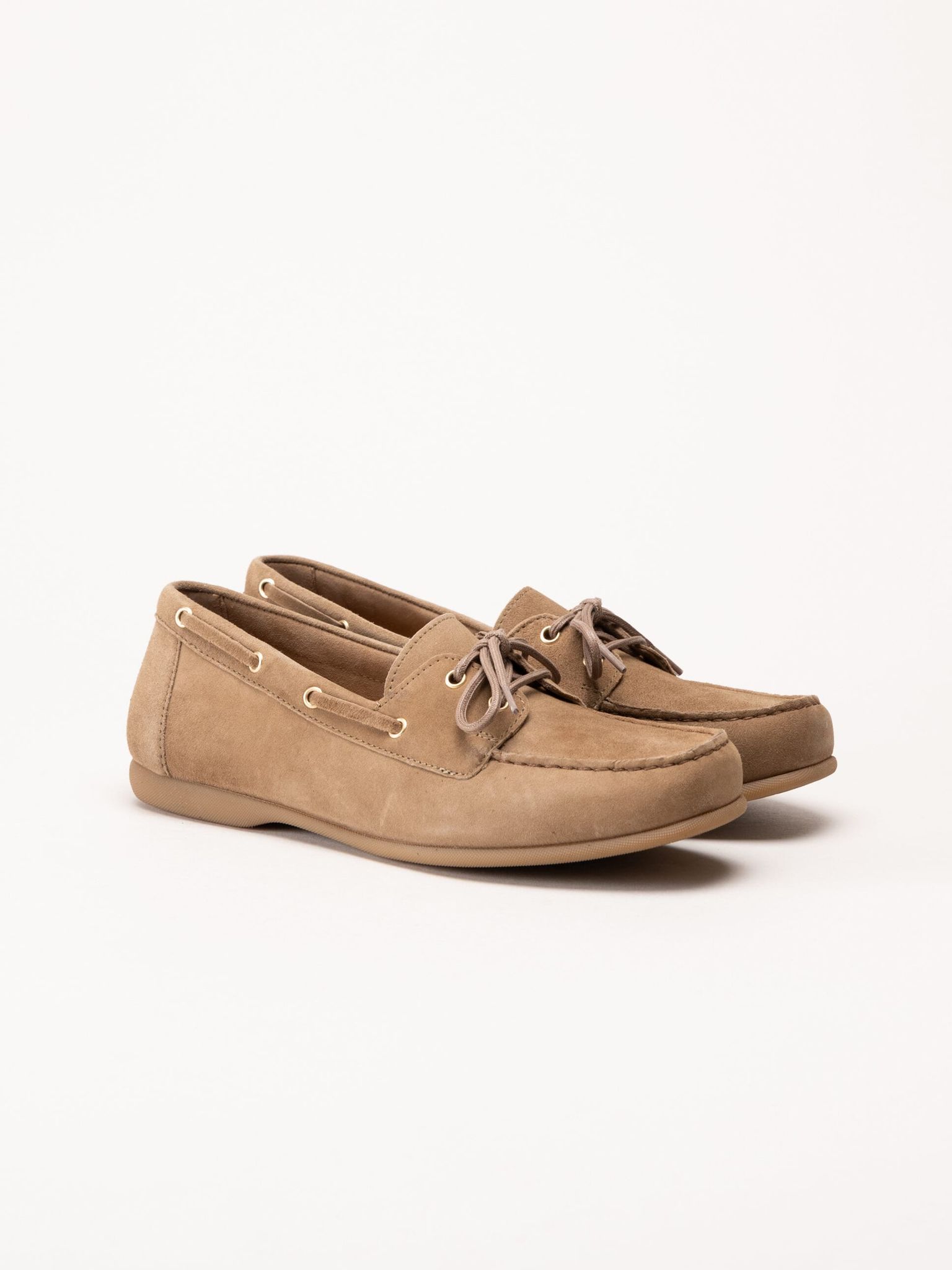 Gabor - Ljusbruna loafers i mocka