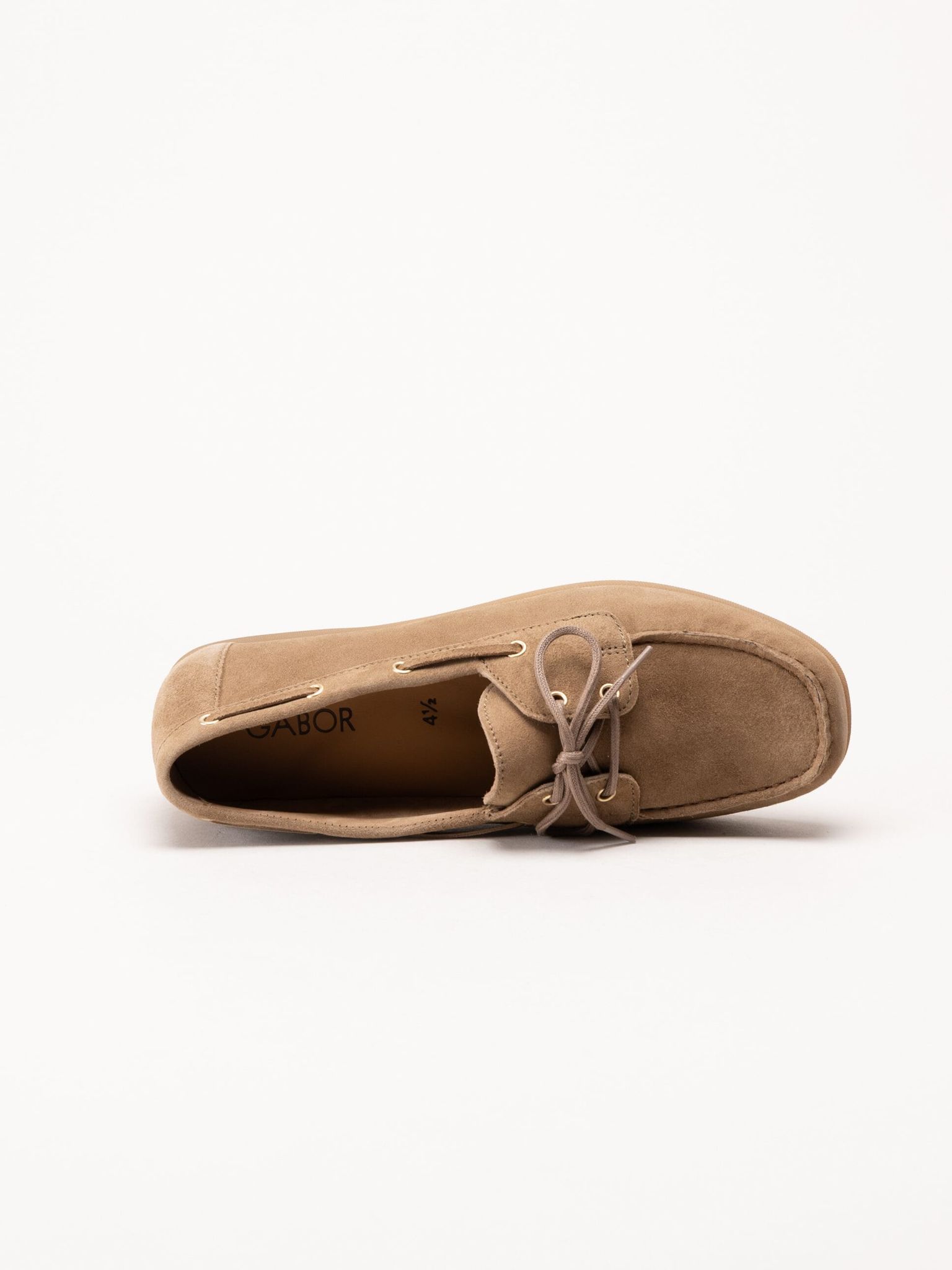 Gabor - Ljusbruna loafers i mocka