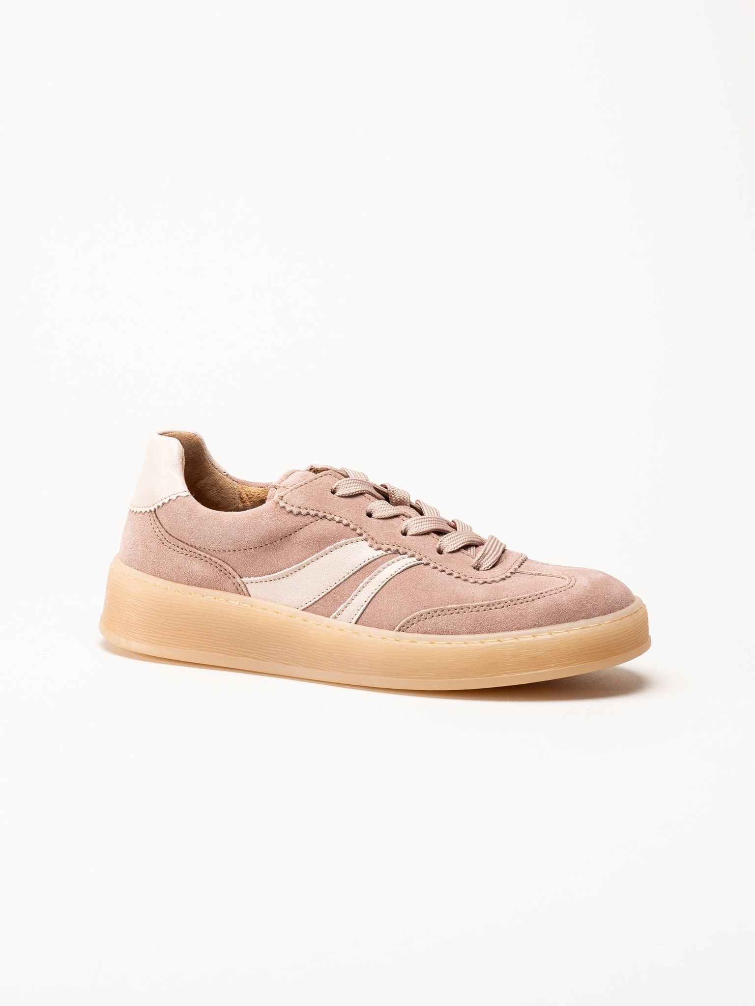 Gabor - Rosa sneakers i mocka