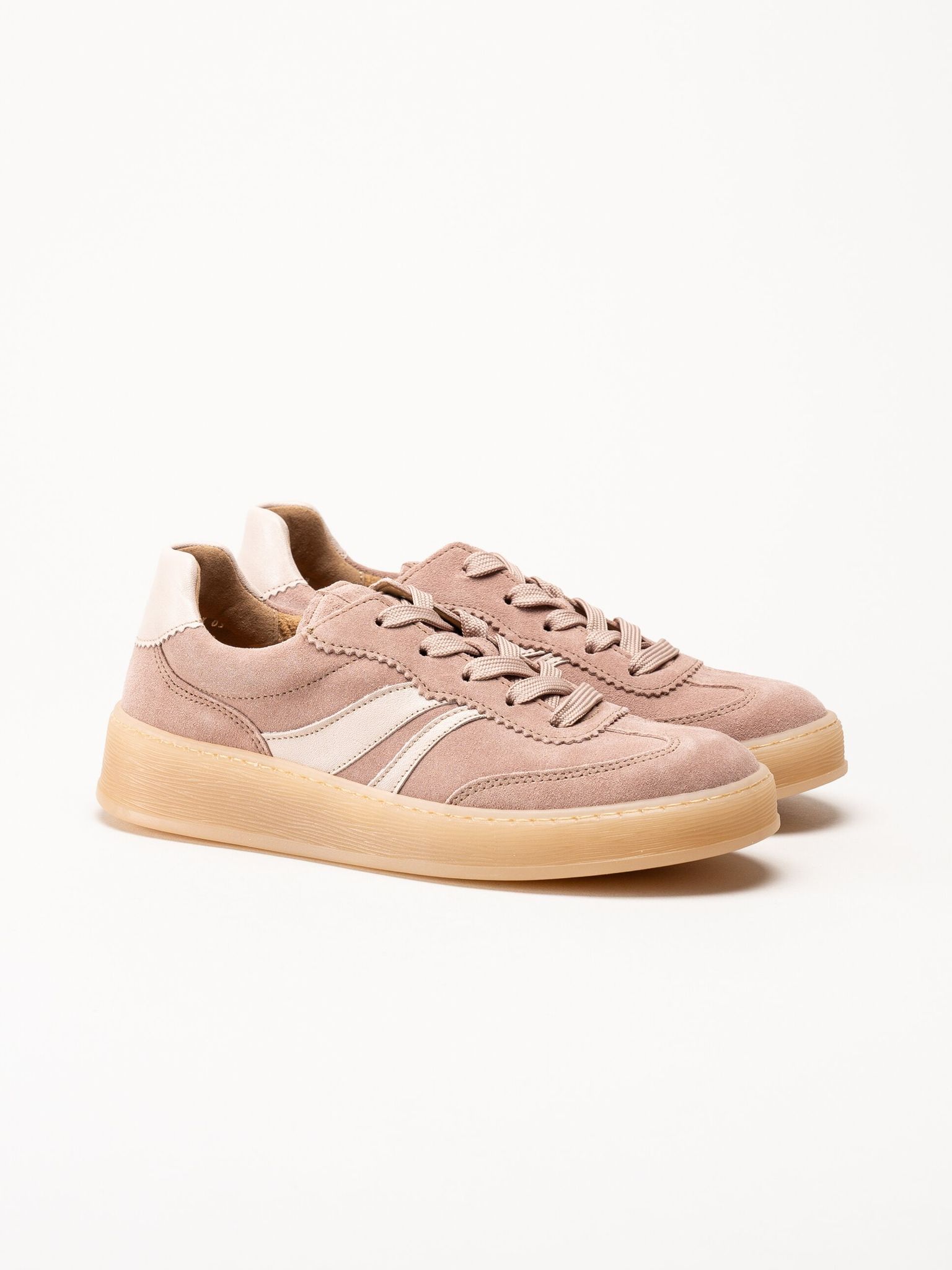 Gabor - Rosa sneakers i mocka