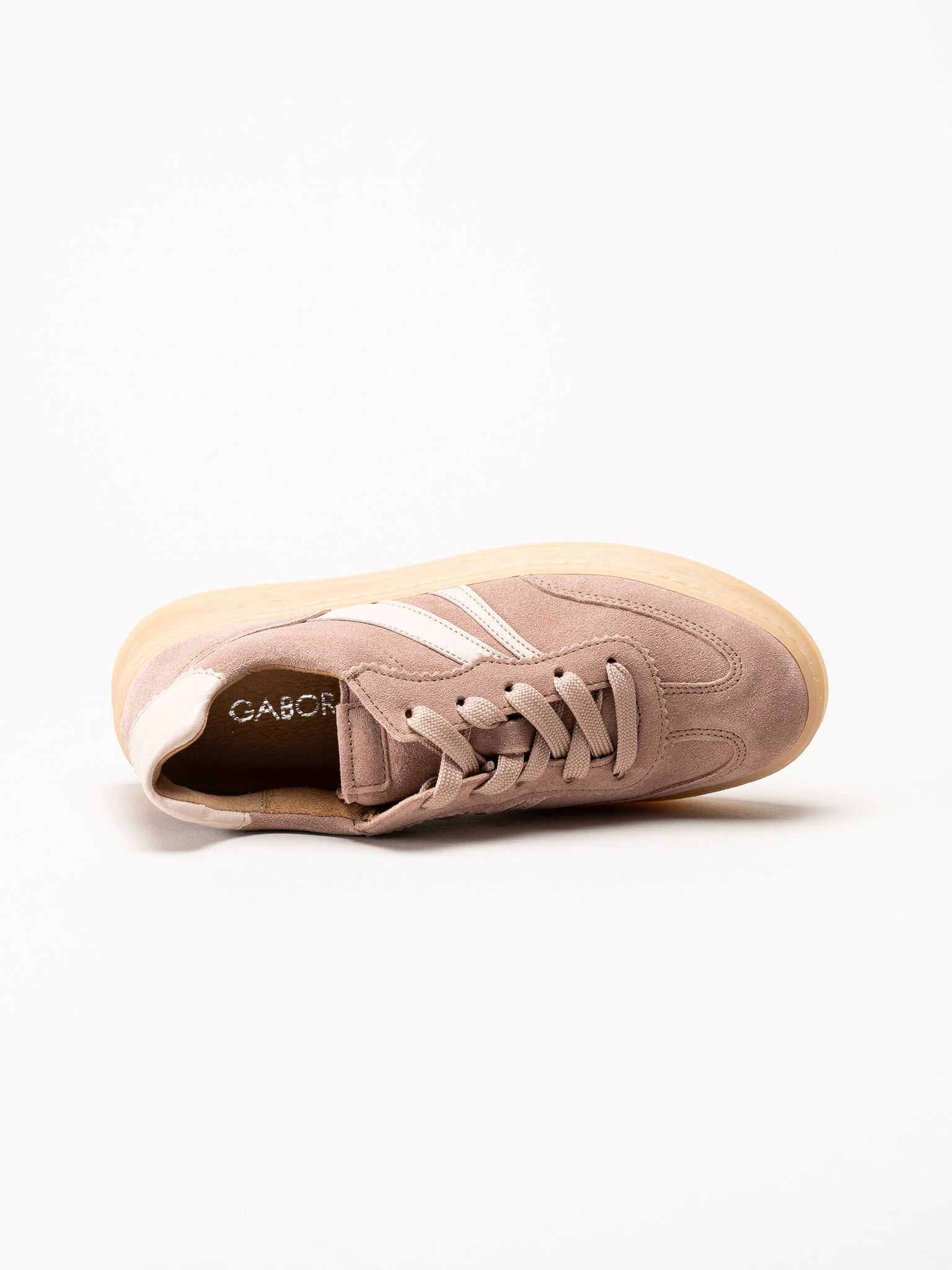 Gabor - Rosa sneakers i mocka