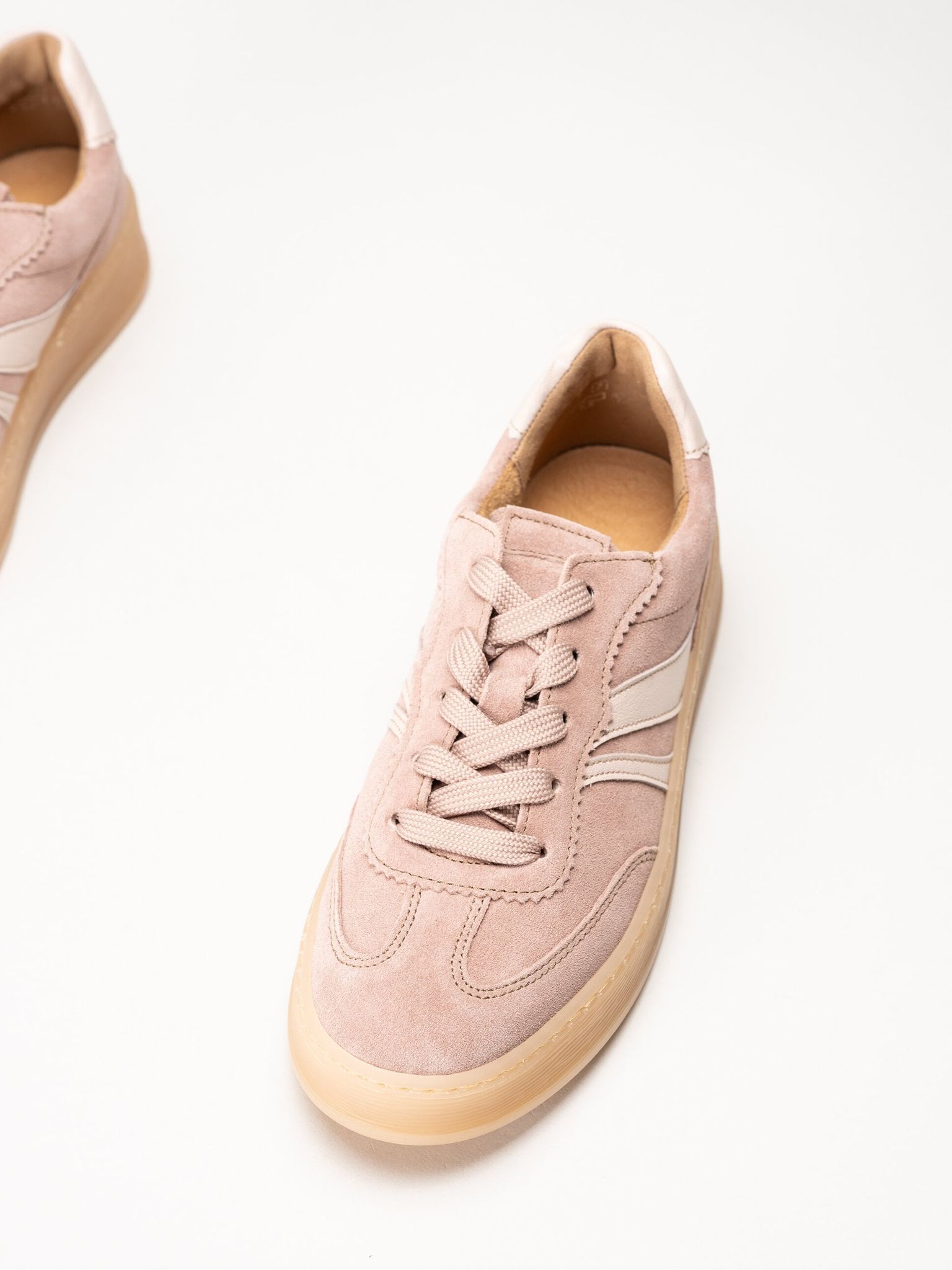 Gabor - Rosa sneakers i mocka