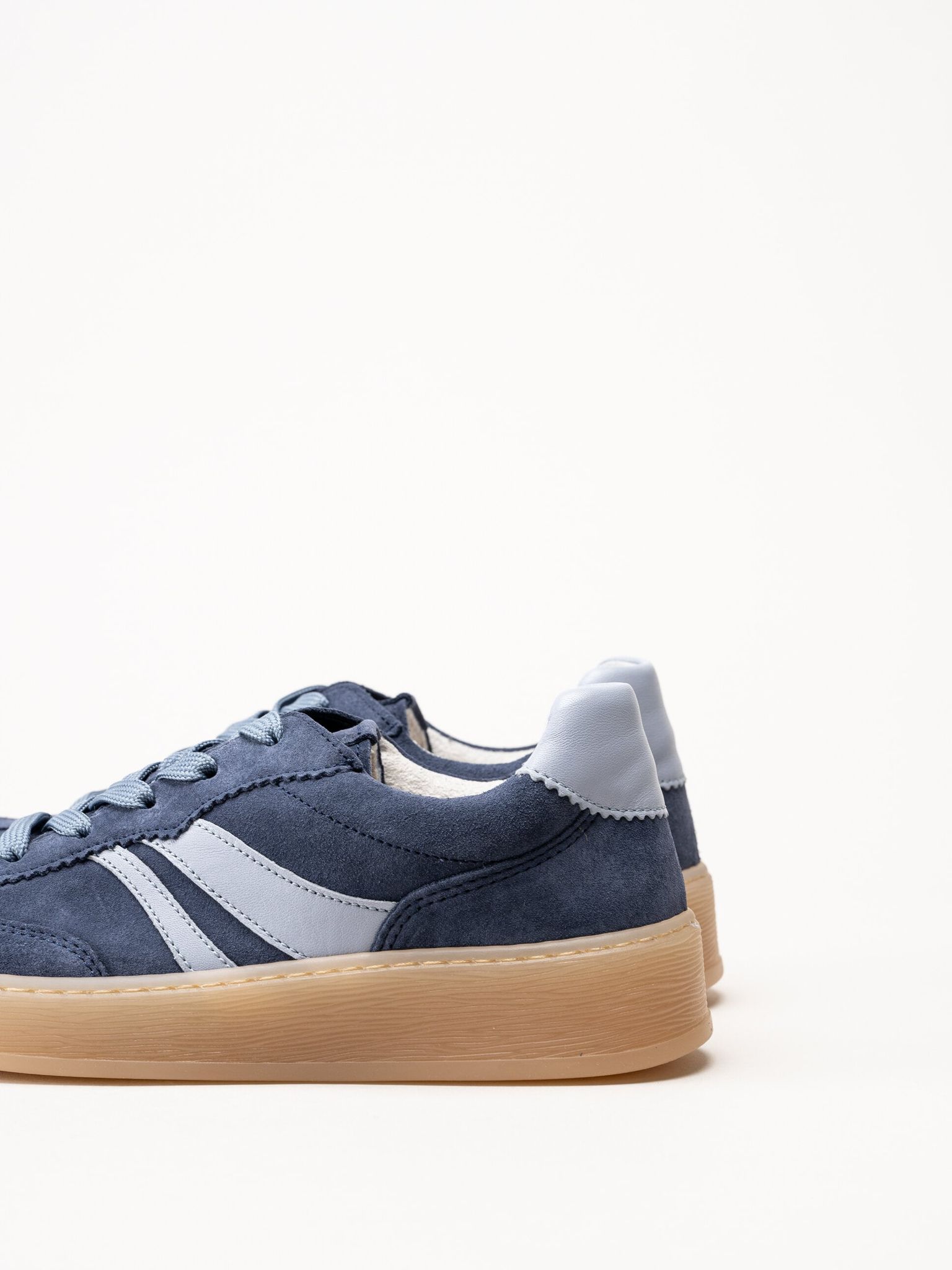 Gabor - Blå sneakers i mocka