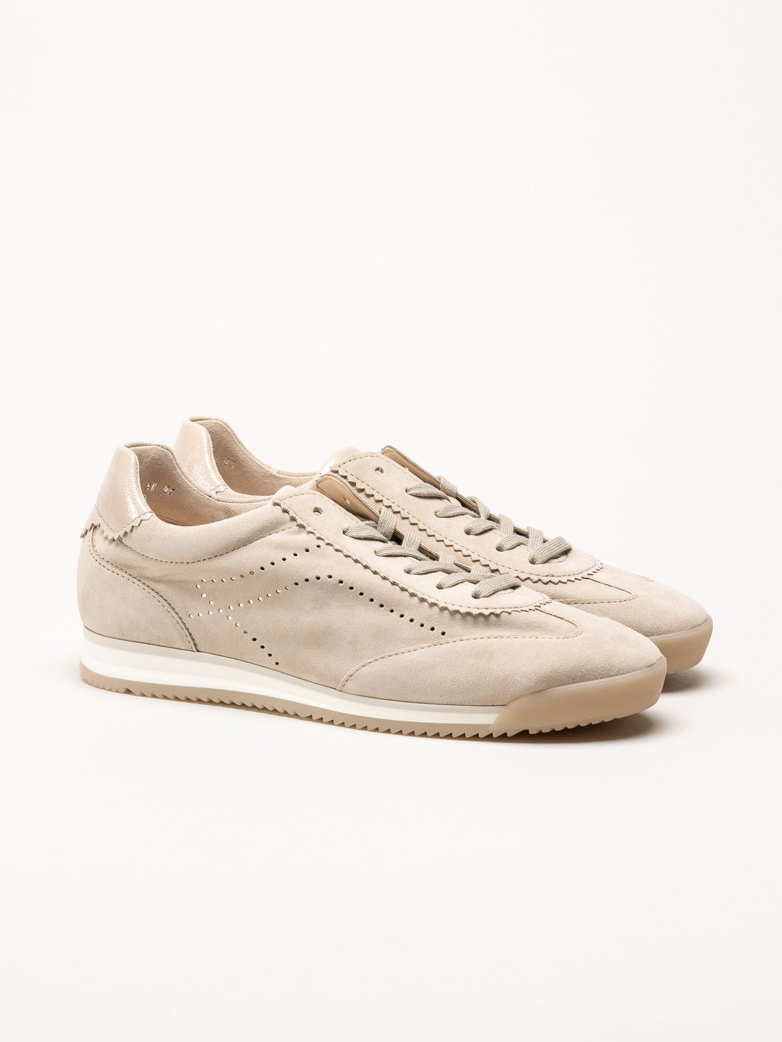 Gabor - Beige sneakers i mocka