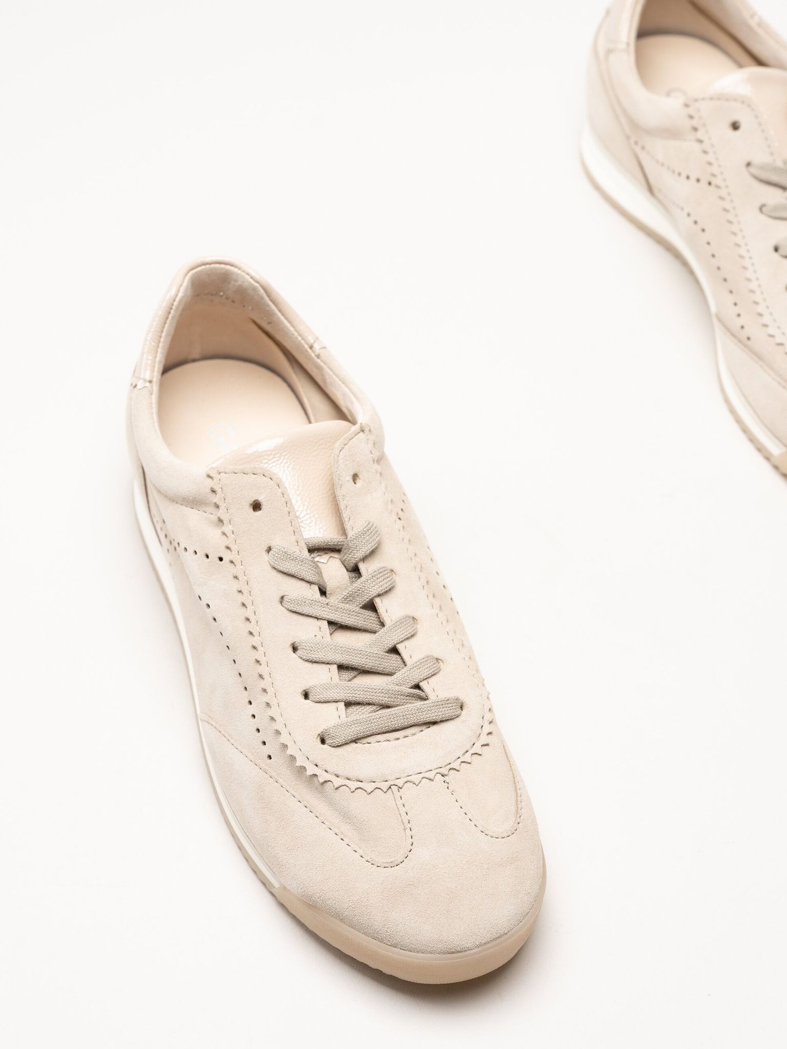 Gabor - Beige sneakers i mocka