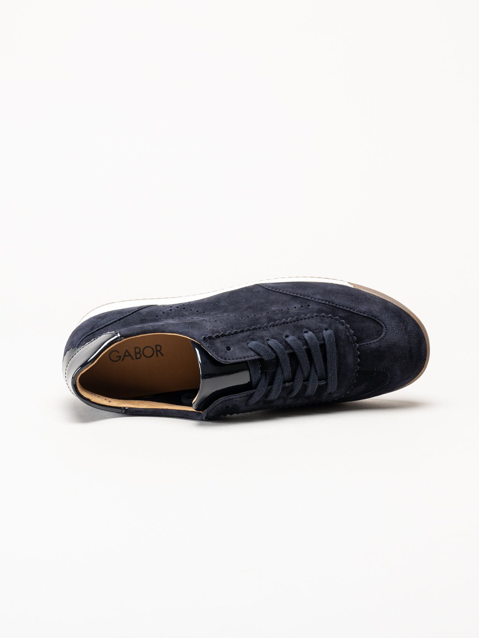 Gabor - Mörkblå sneakers i mocka