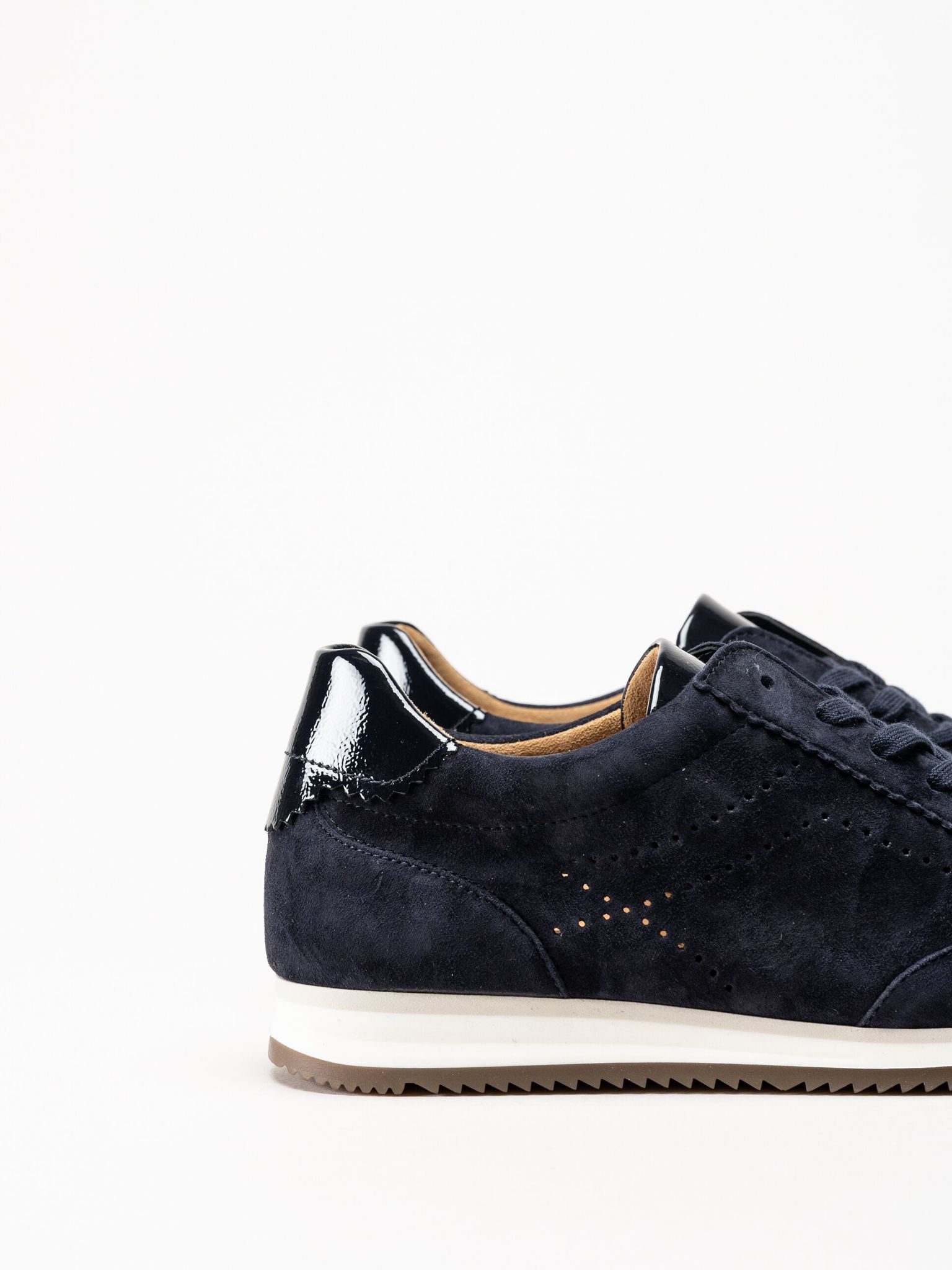 Gabor - Mörkblå sneakers i mocka