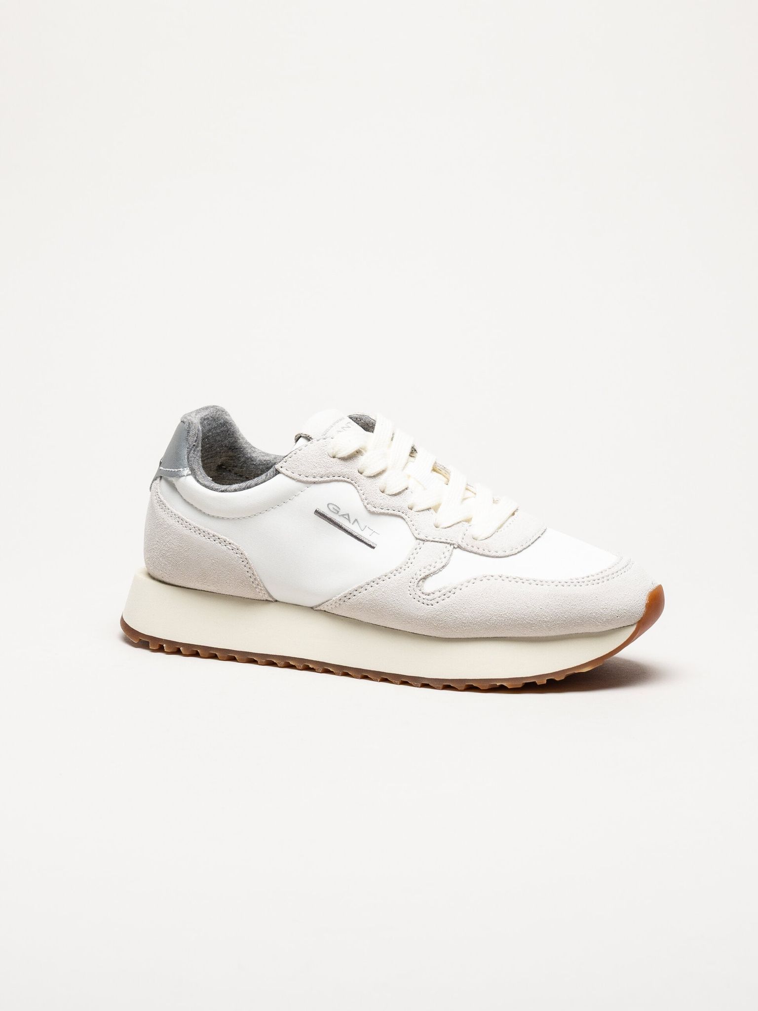 Gant Footwear - Bevinda - Offwhite sneakers i mocka och textil