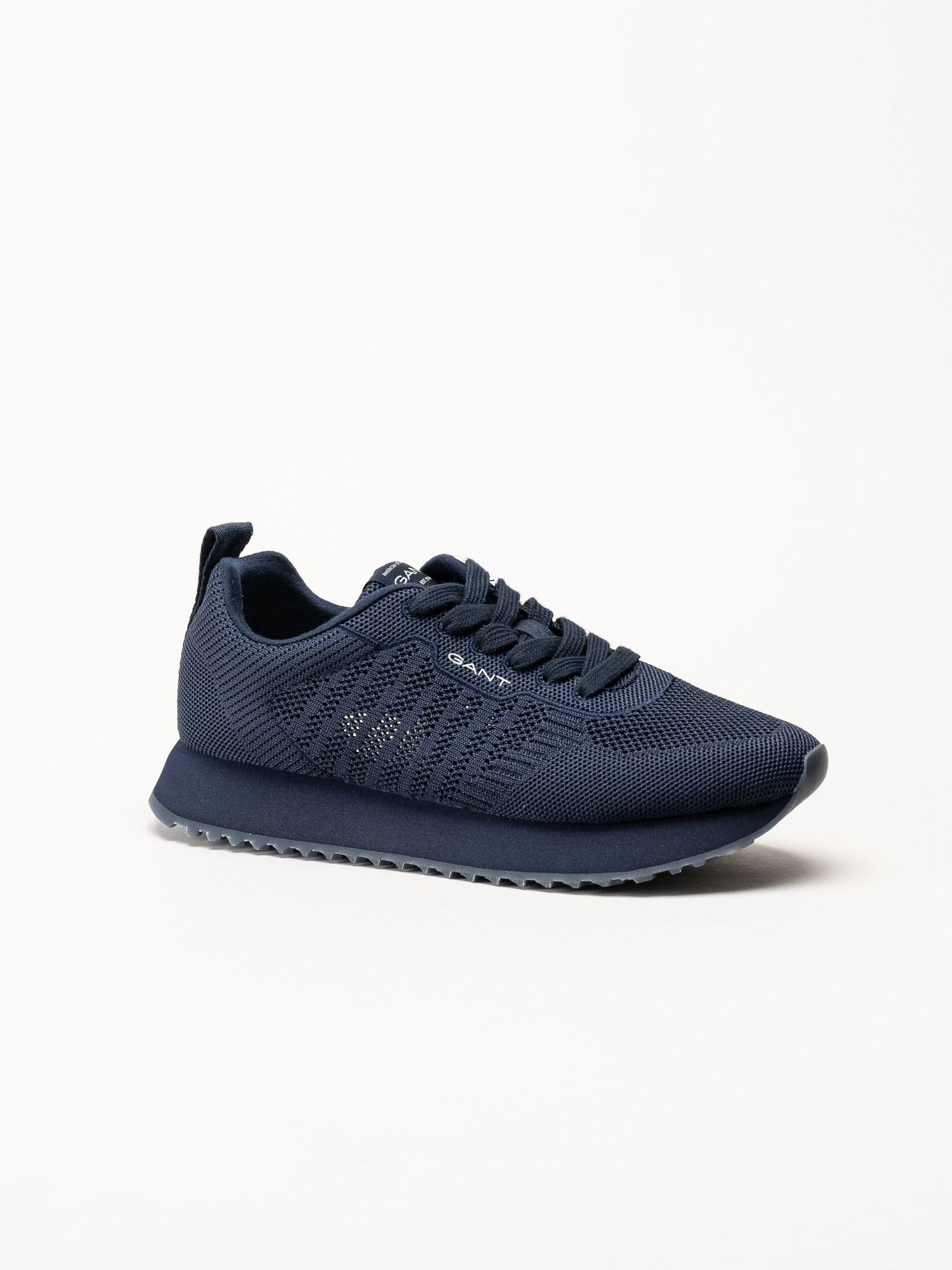Gant Footwear - Bevinda - Marinblå sneakers i stickad textil