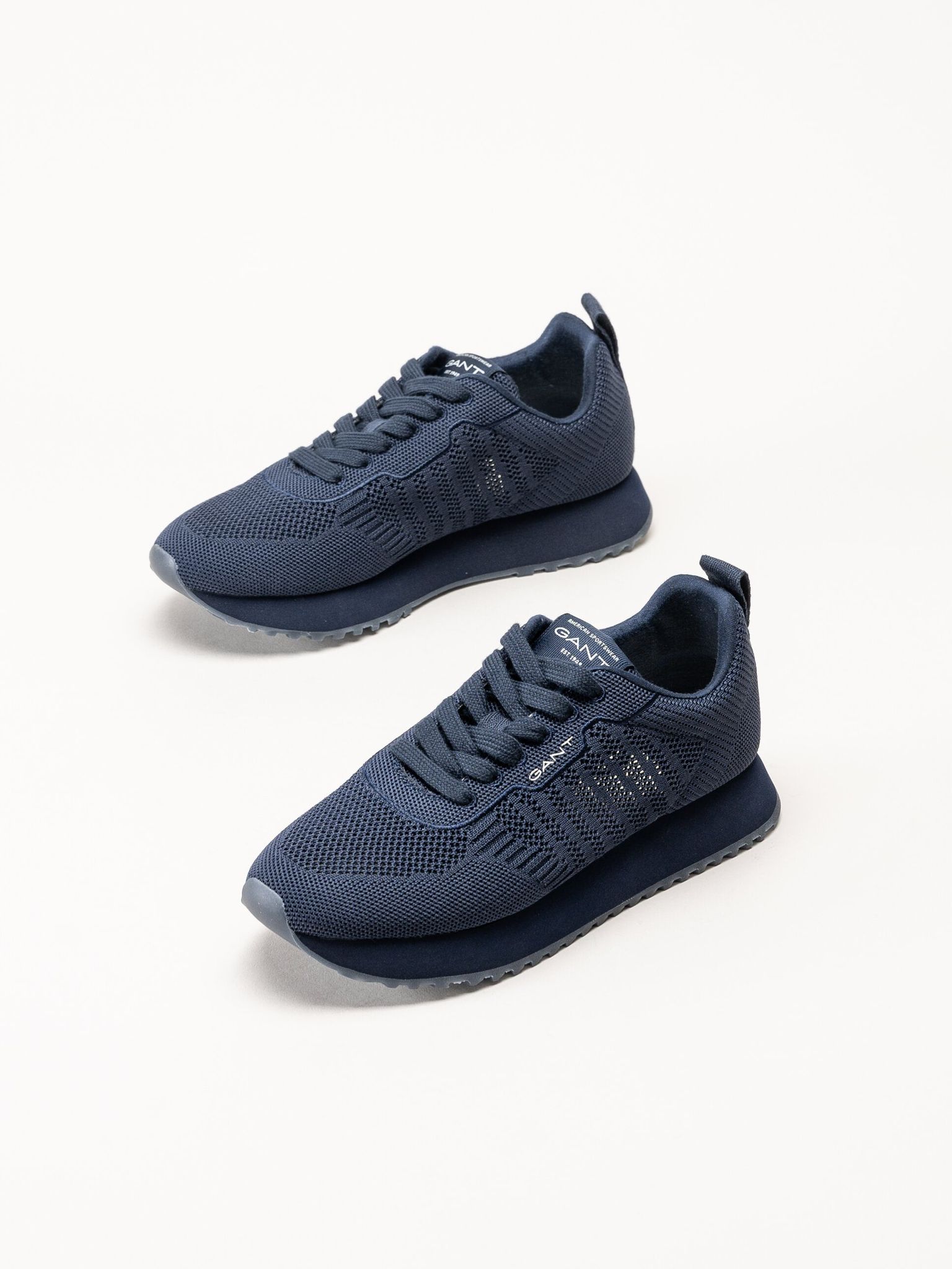 Gant Footwear - Bevinda - Marinblå sneakers i stickad textil