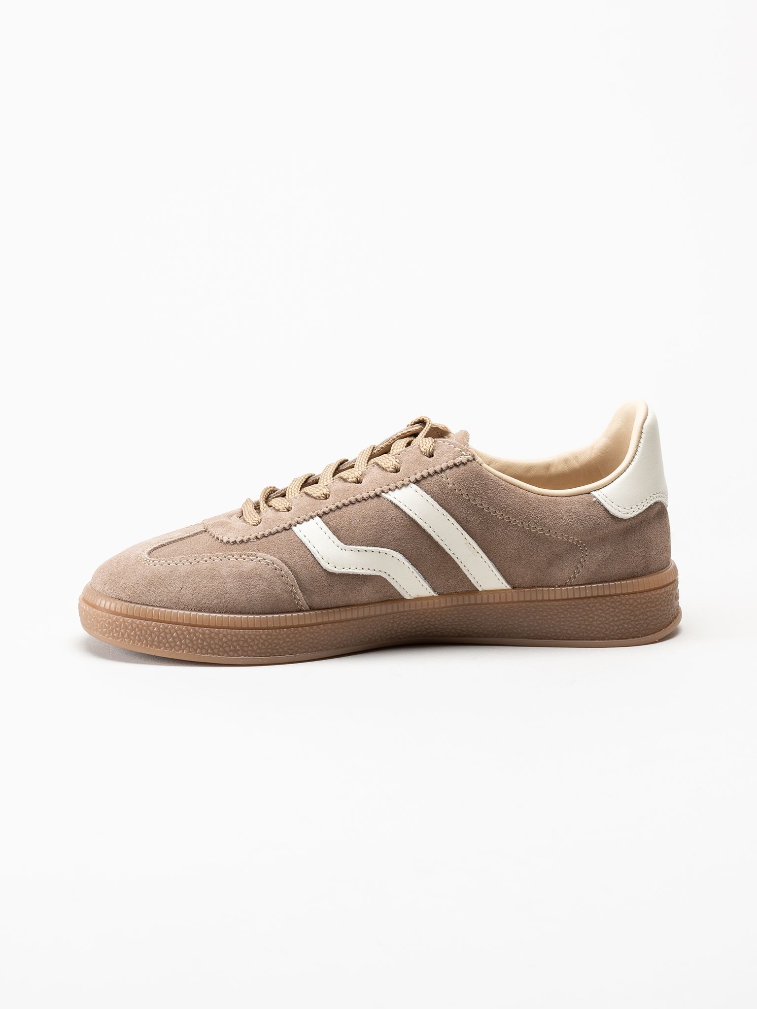 Gant Footwear - Cuzima - Beige retro sneakers i skinn och mocka