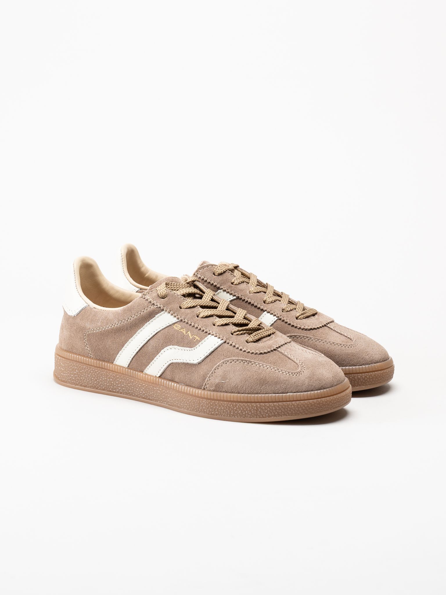 Gant Footwear - Cuzima - Beige retro sneakers i skinn och mocka
