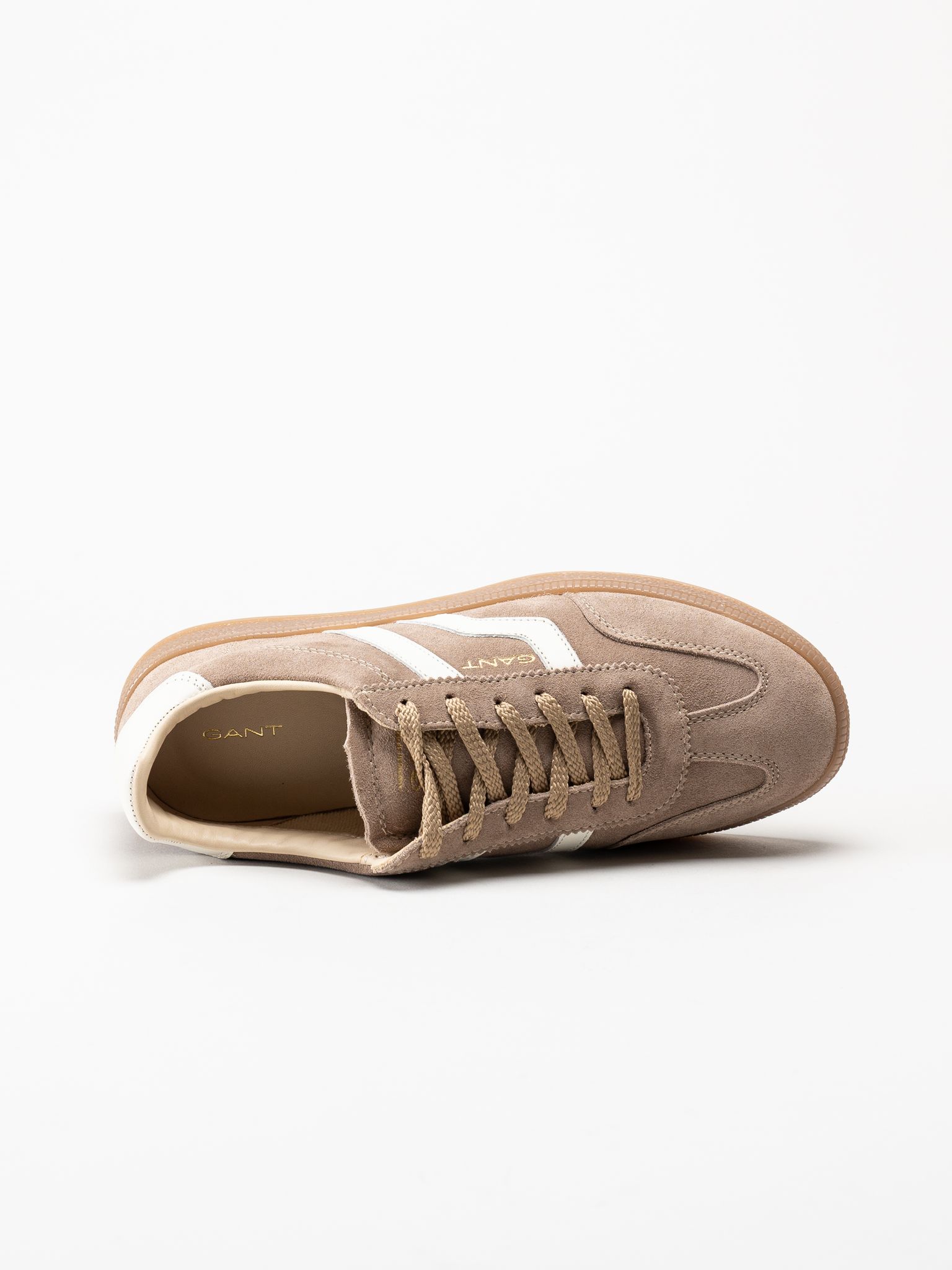Gant Footwear - Cuzima - Beige retro sneakers i skinn och mocka