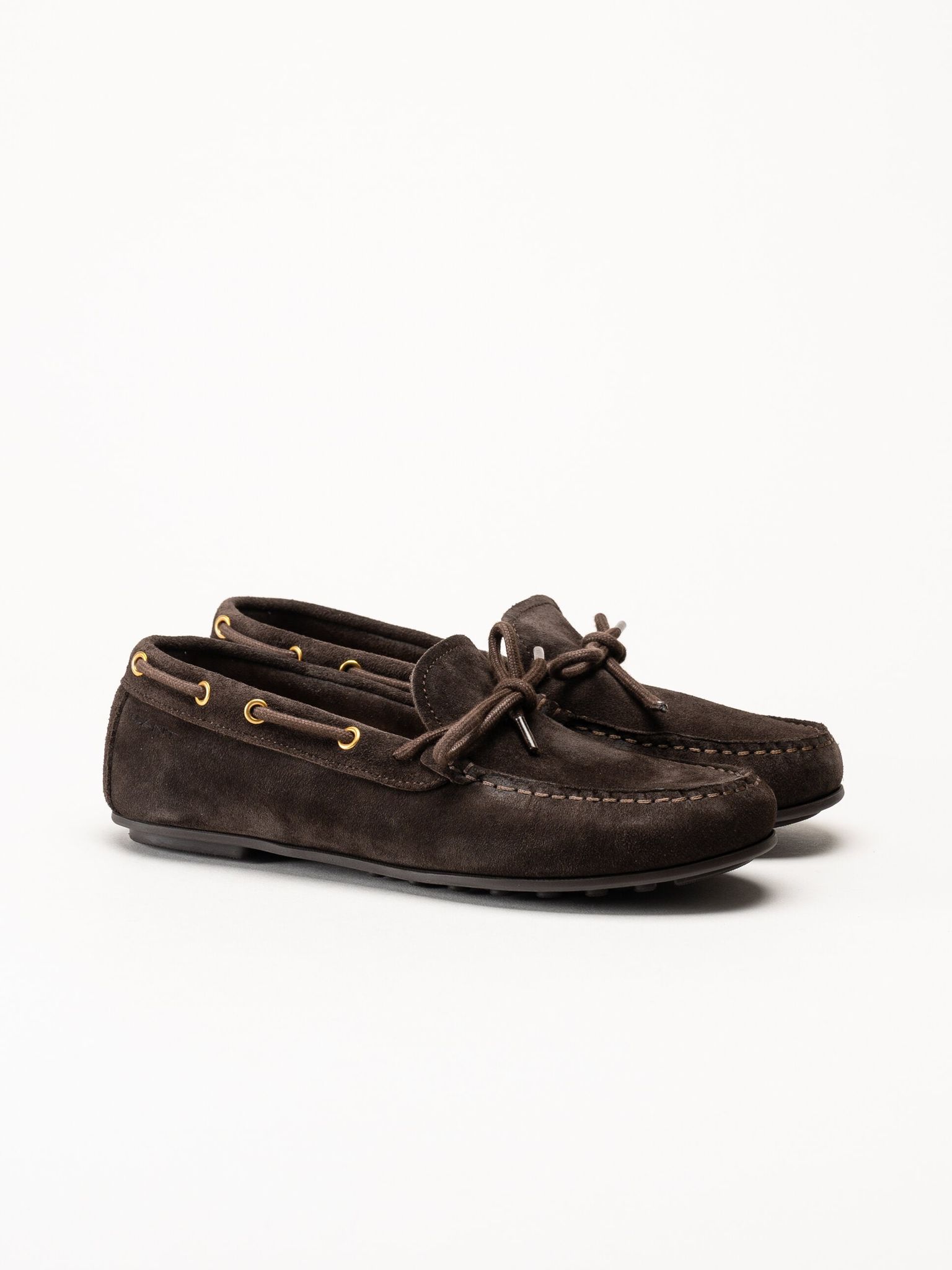 Gant Footwear - Seabaya - Mörkbruna loafers i mocka