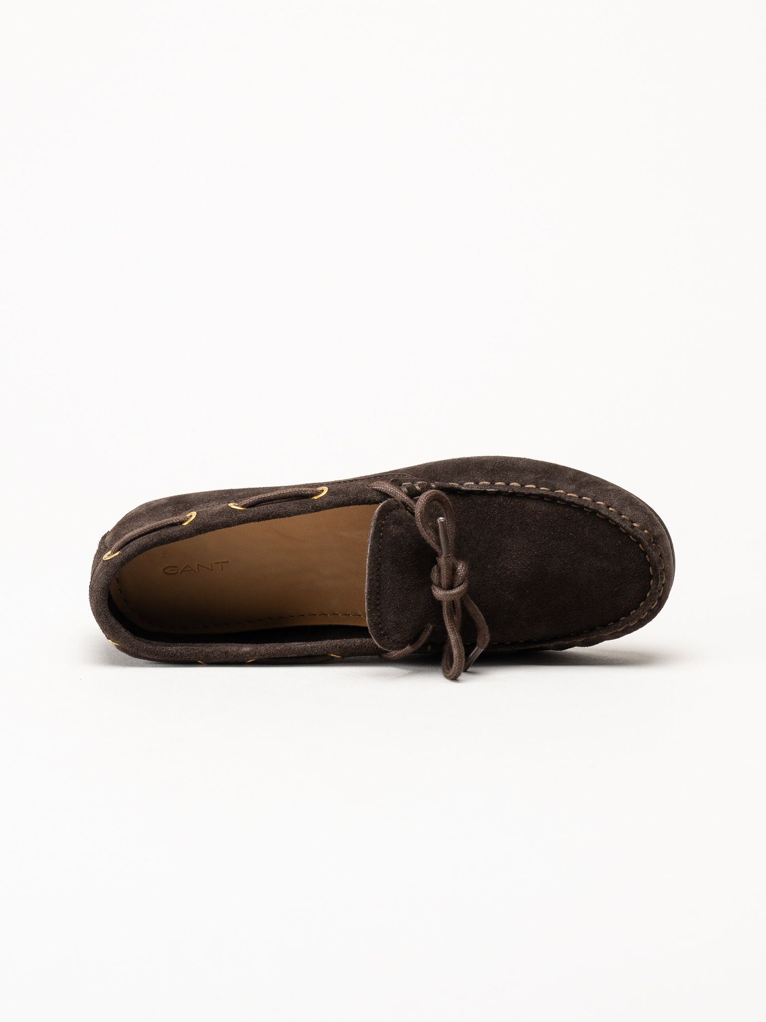 Gant Footwear - Seabaya - Mörkbruna loafers i mocka