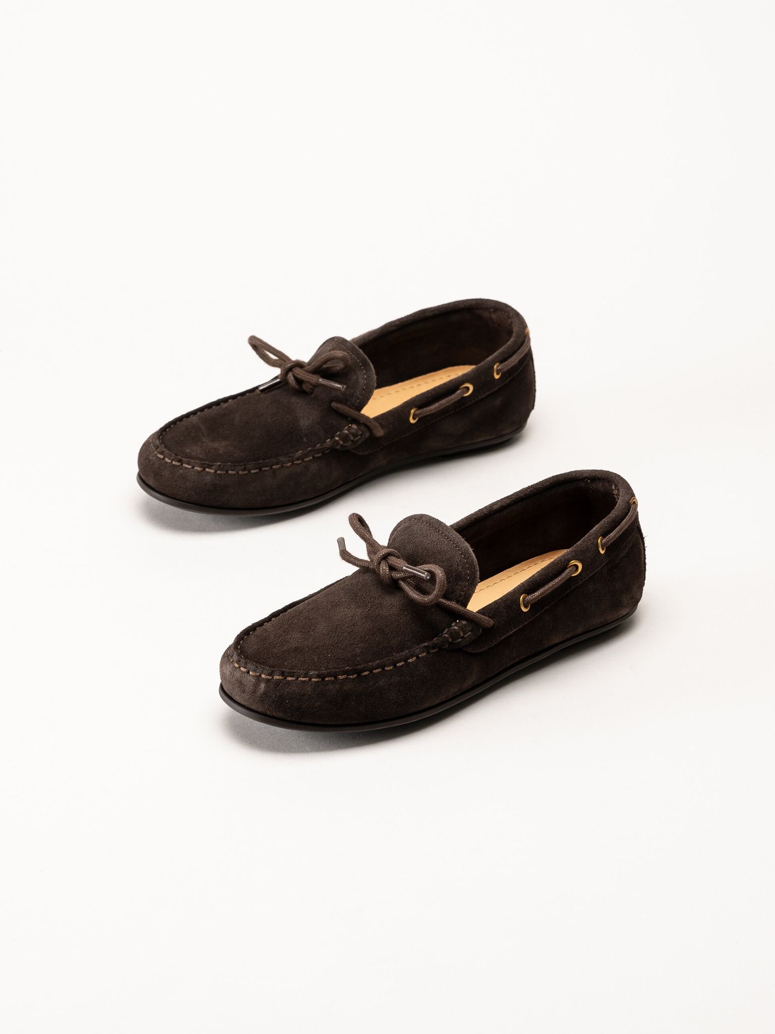 Gant Footwear - Seabaya - Mörkbruna loafers i mocka