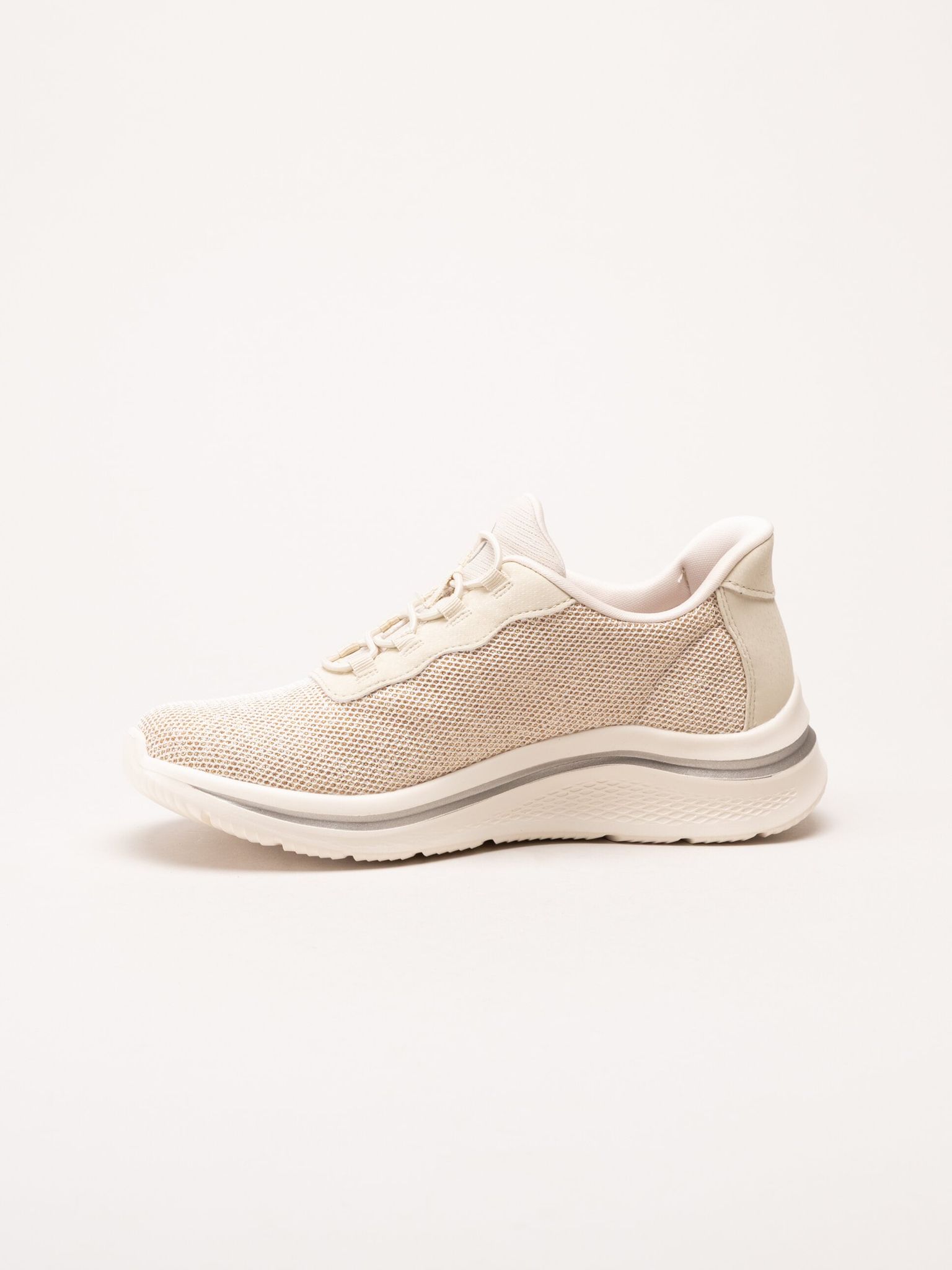 Tamaris - Wide fit - Beige sneakers i textil