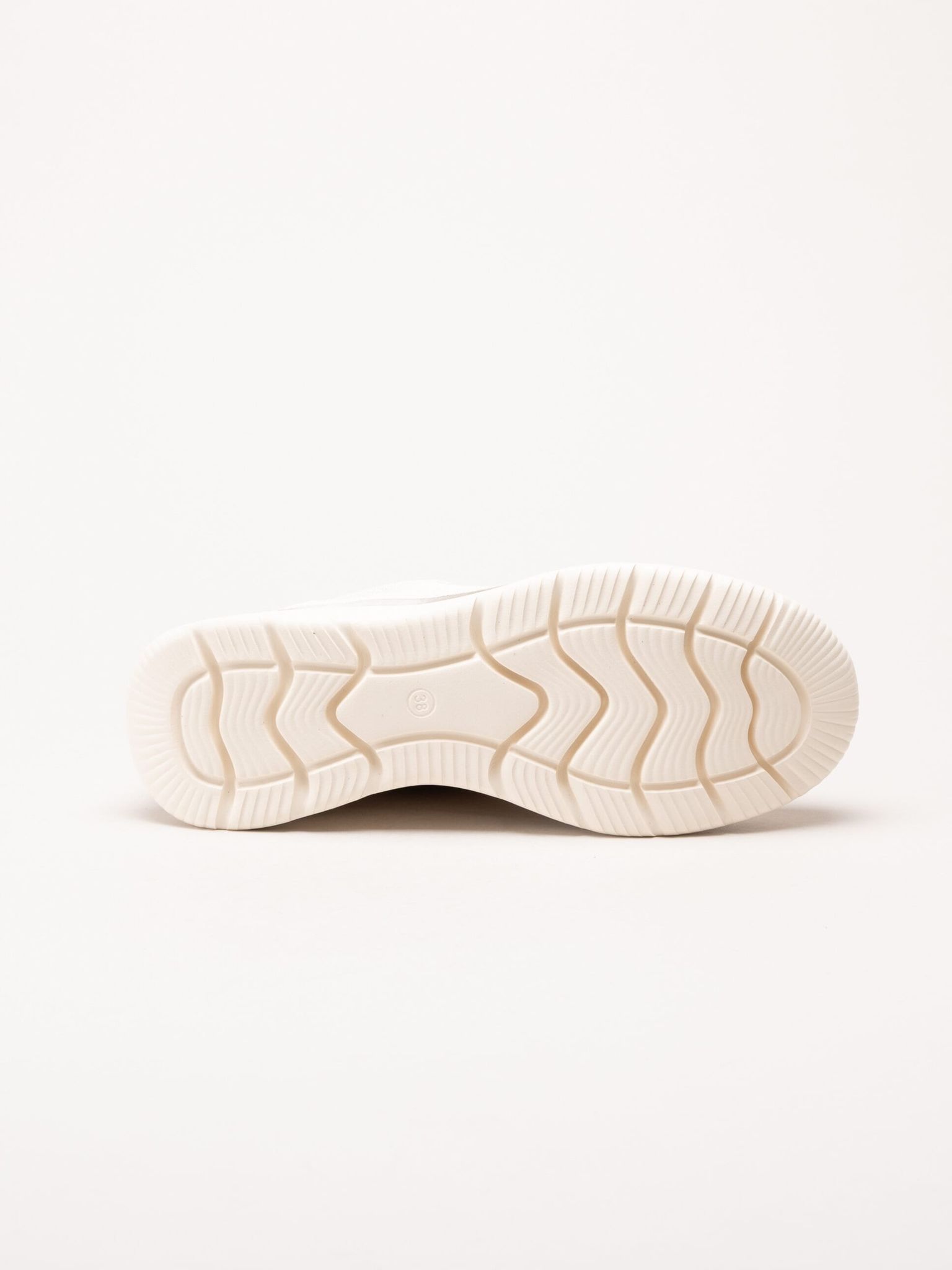 Tamaris - Wide fit - Beige sneakers i textil