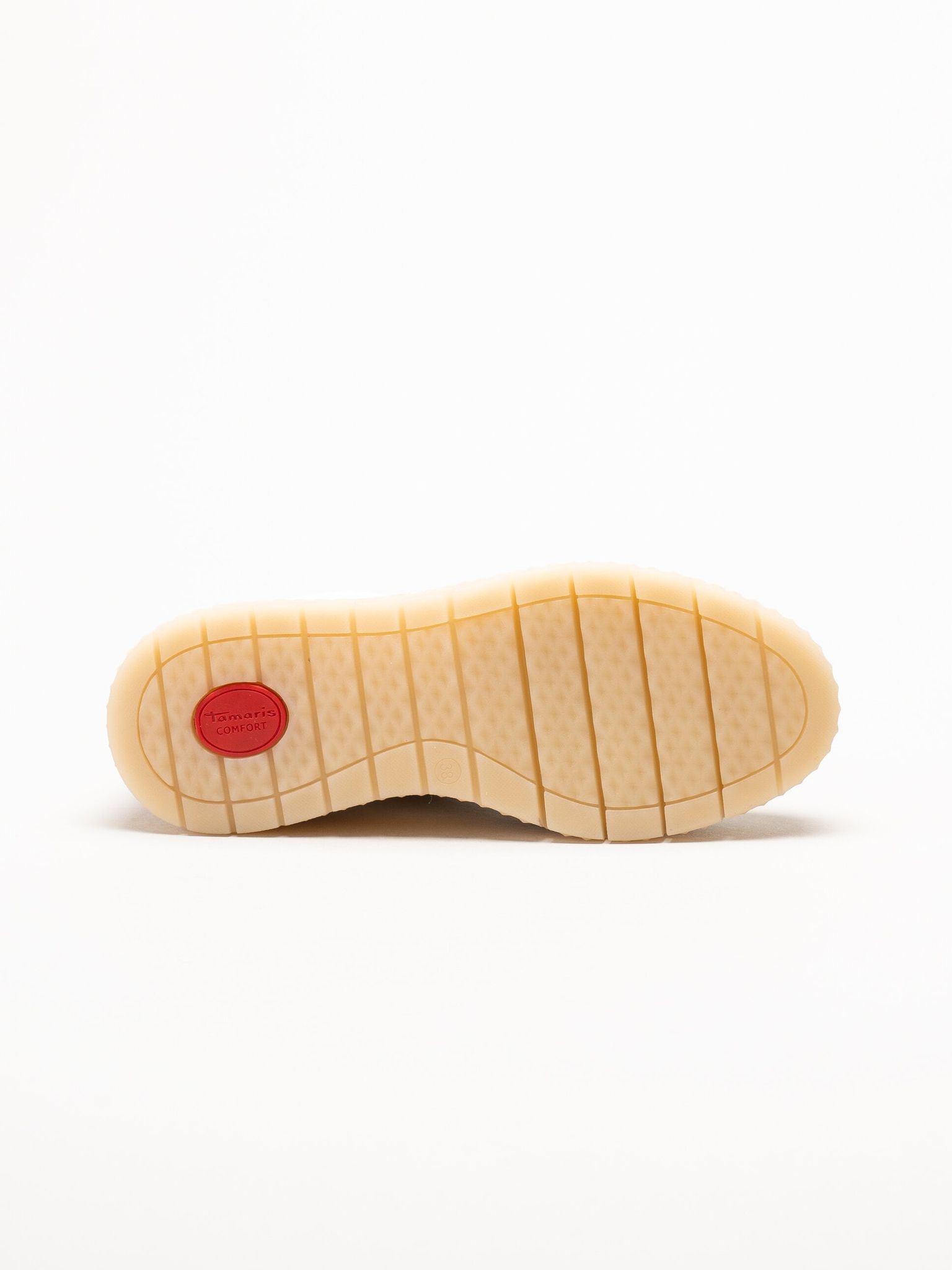 Tamaris Comfort - Beige sneakers i skinn och mocka