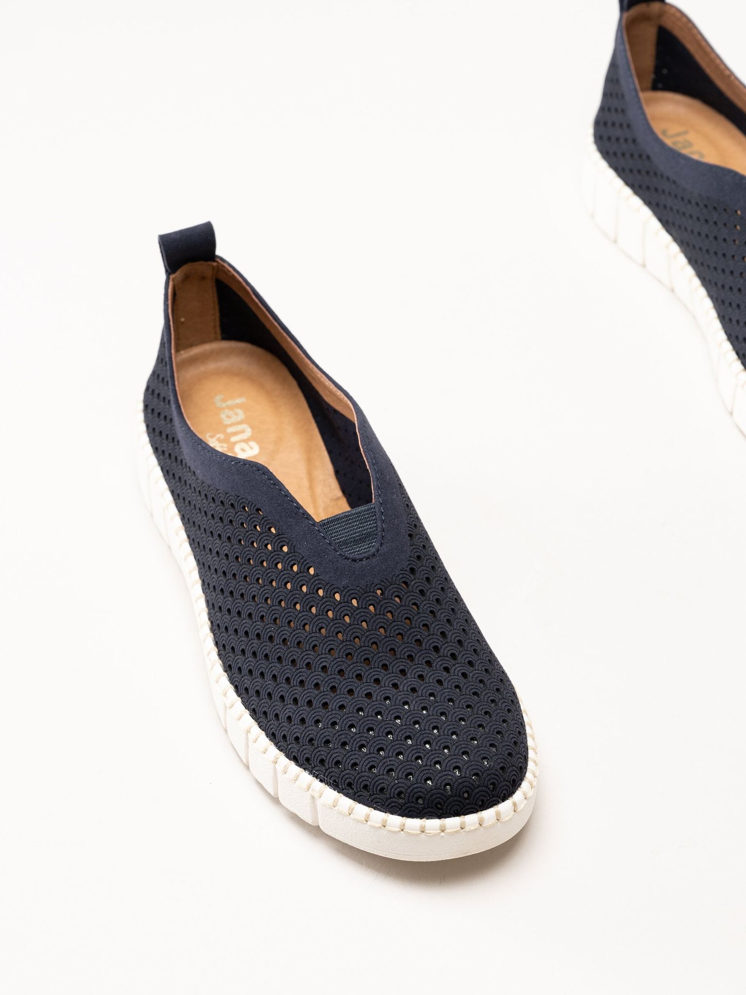 Jana - Marinblå slip on skor