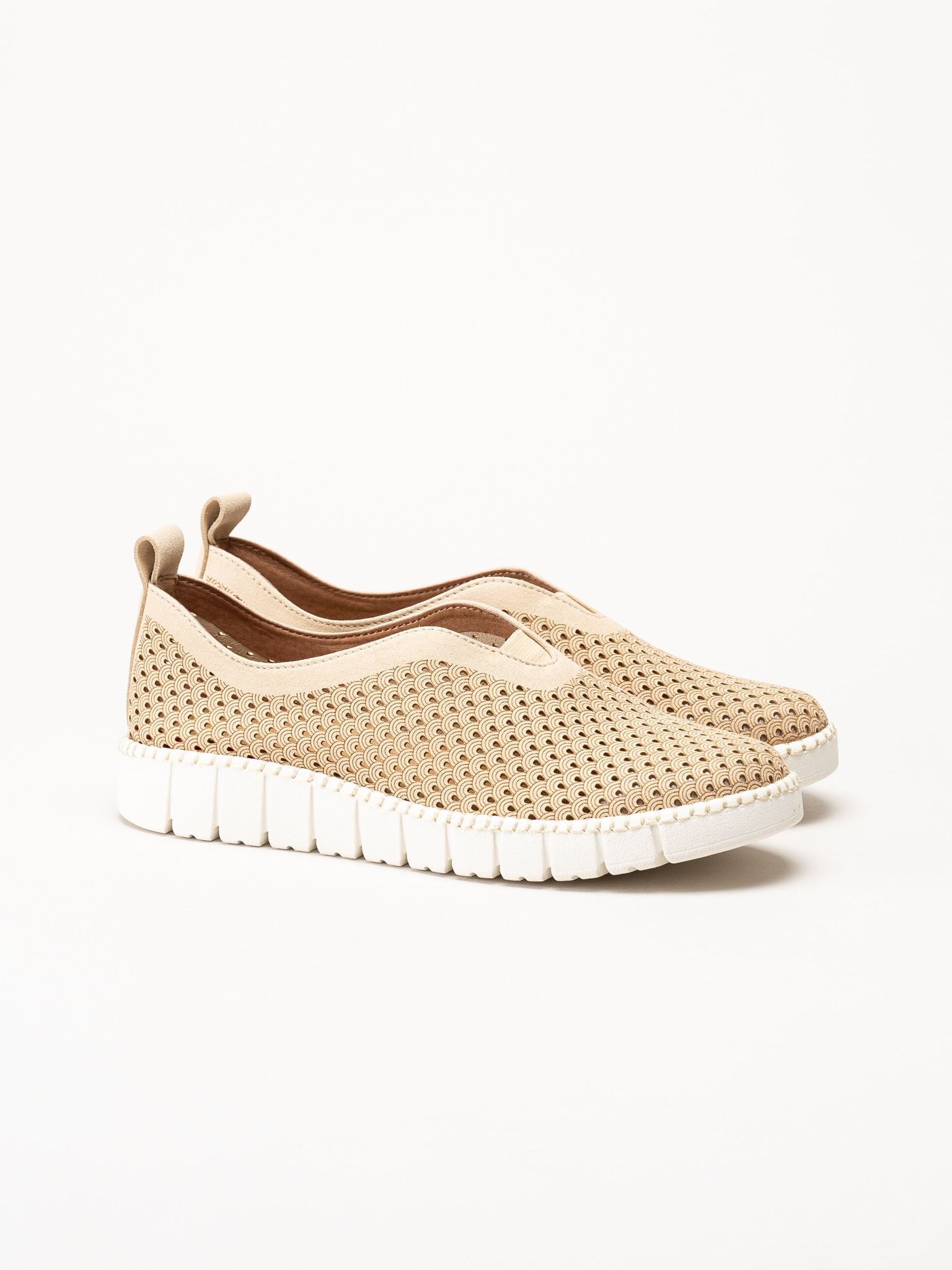 Jana - Beige slip on skor
