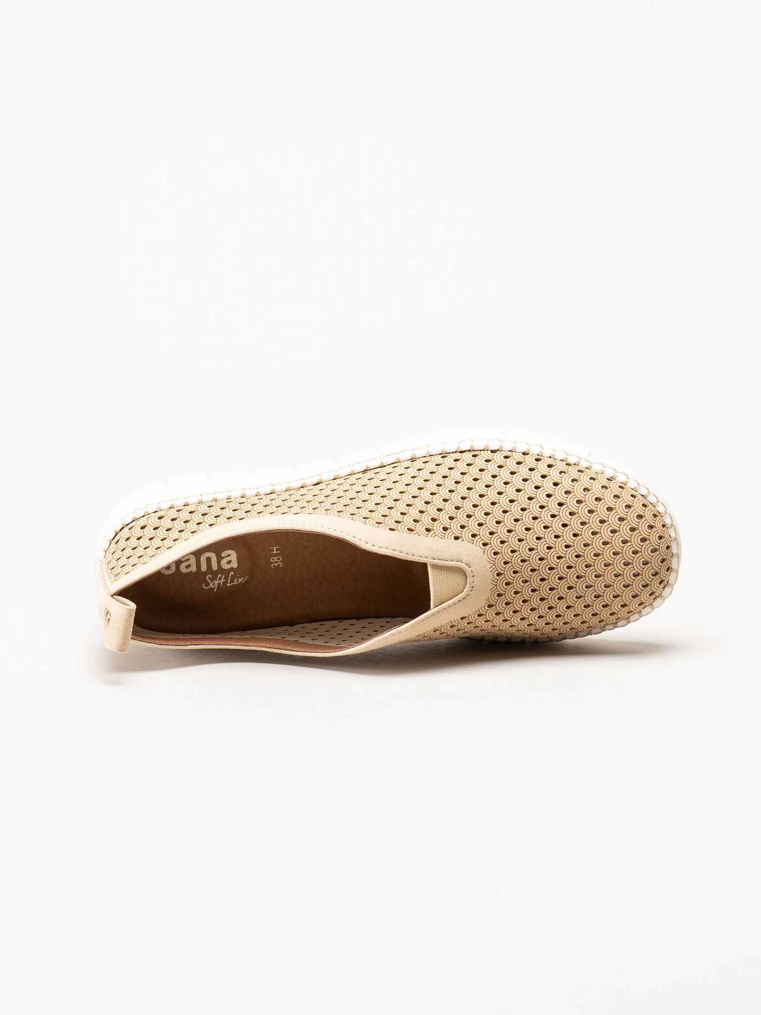 Jana - Beige slip on skor