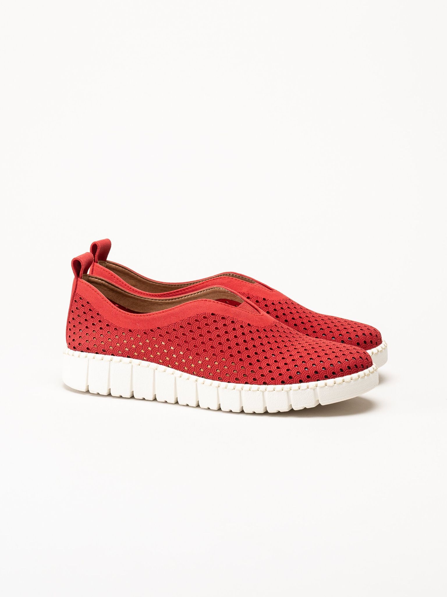Jana - Röda slip on skor