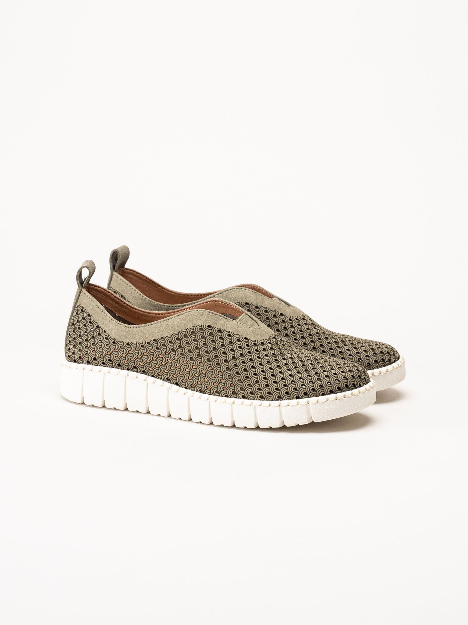 Jana - Gröna slip on skor