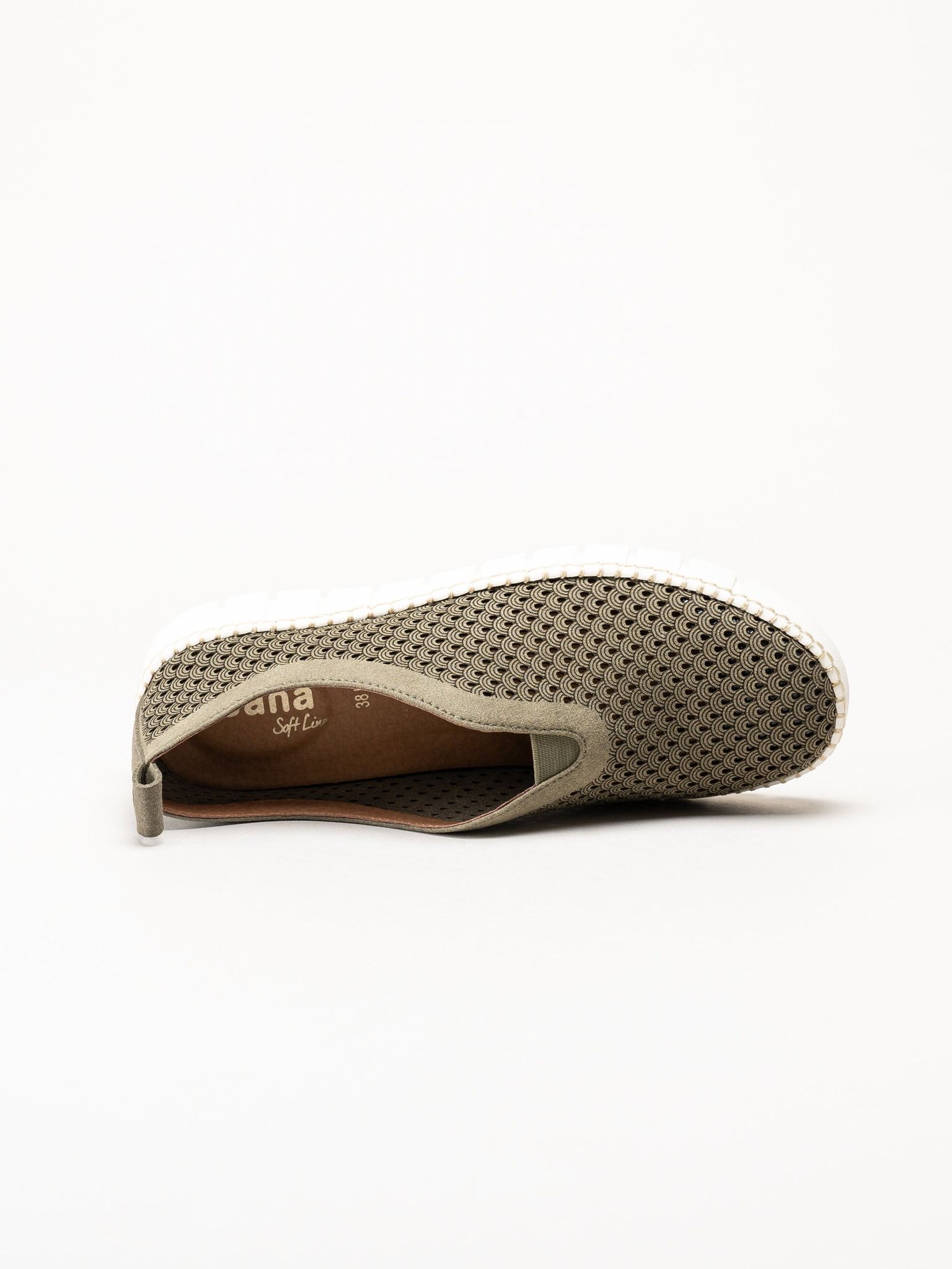 Jana - Gröna slip on skor
