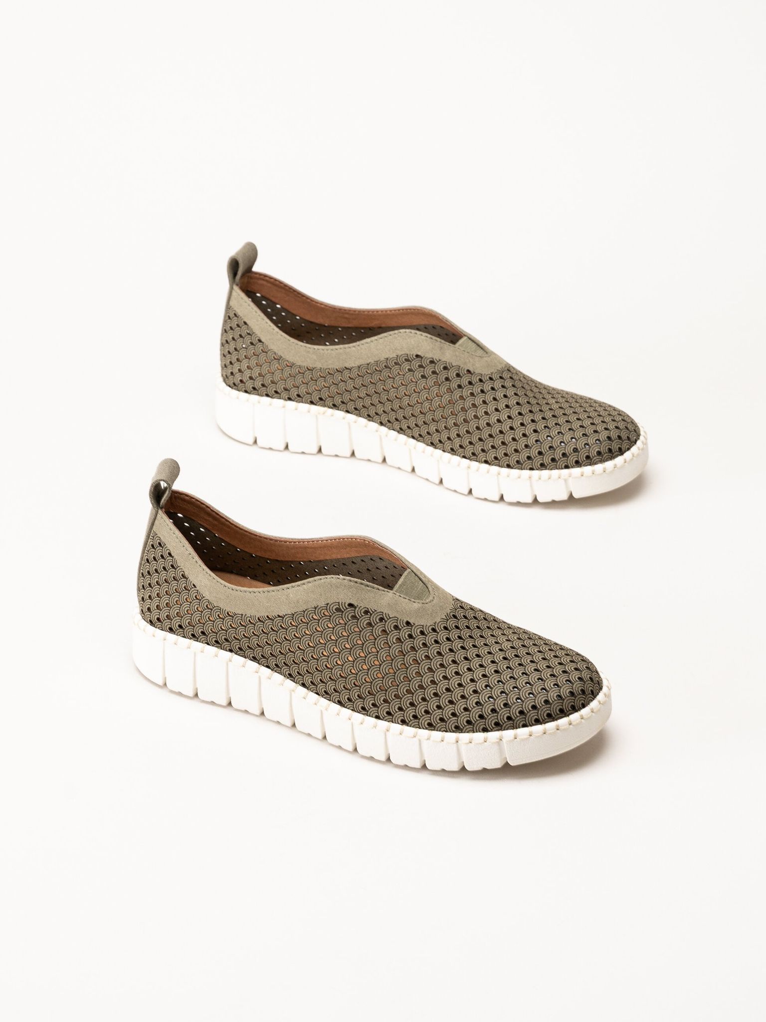 Jana - Gröna slip on skor