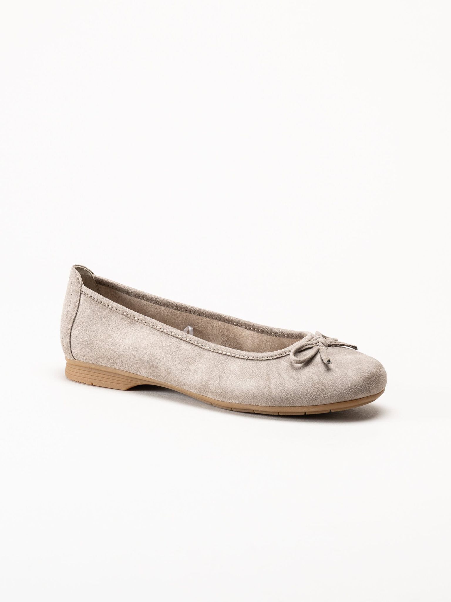 Jana - Beige ballerinaskor i textil