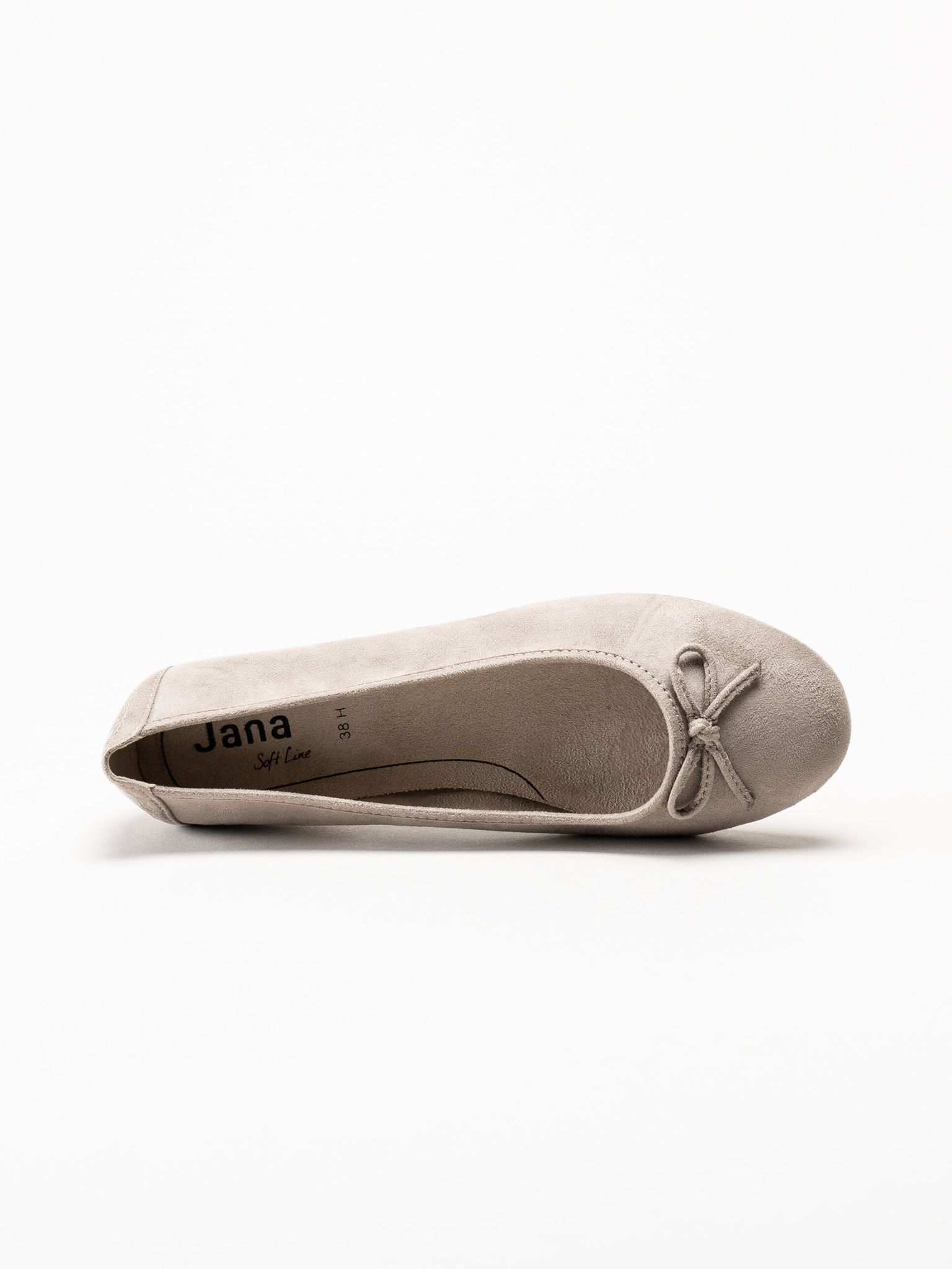 Jana - Beige ballerinaskor i textil